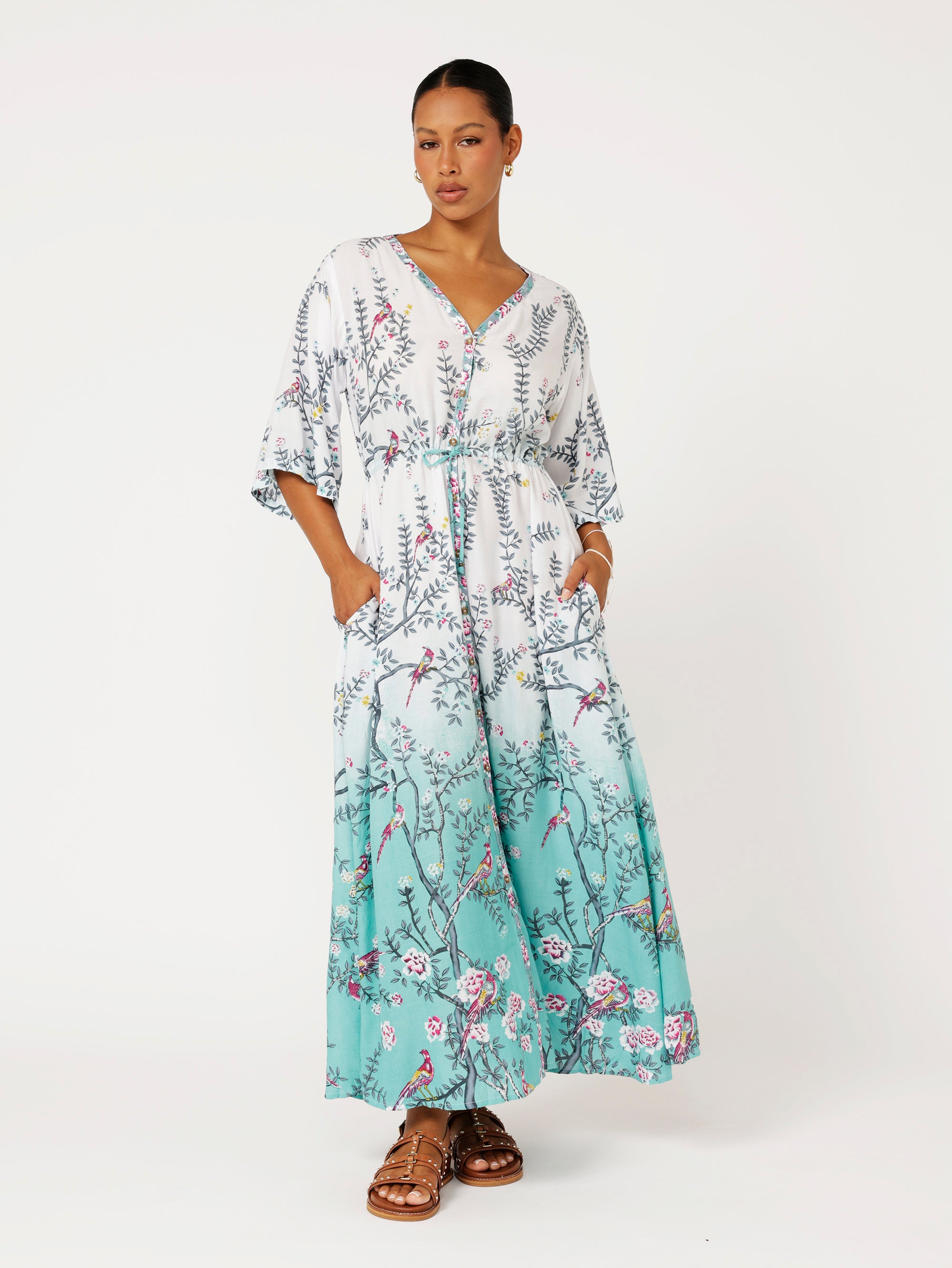 lovebird maxi dress Saffron Road | Morocco Dress