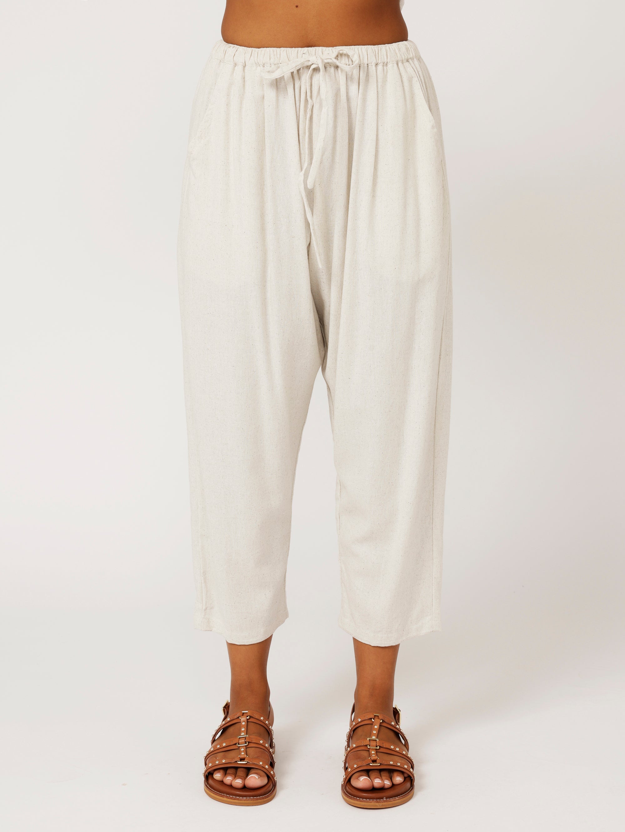 Slouch Pant | Natural | Linen Viscose