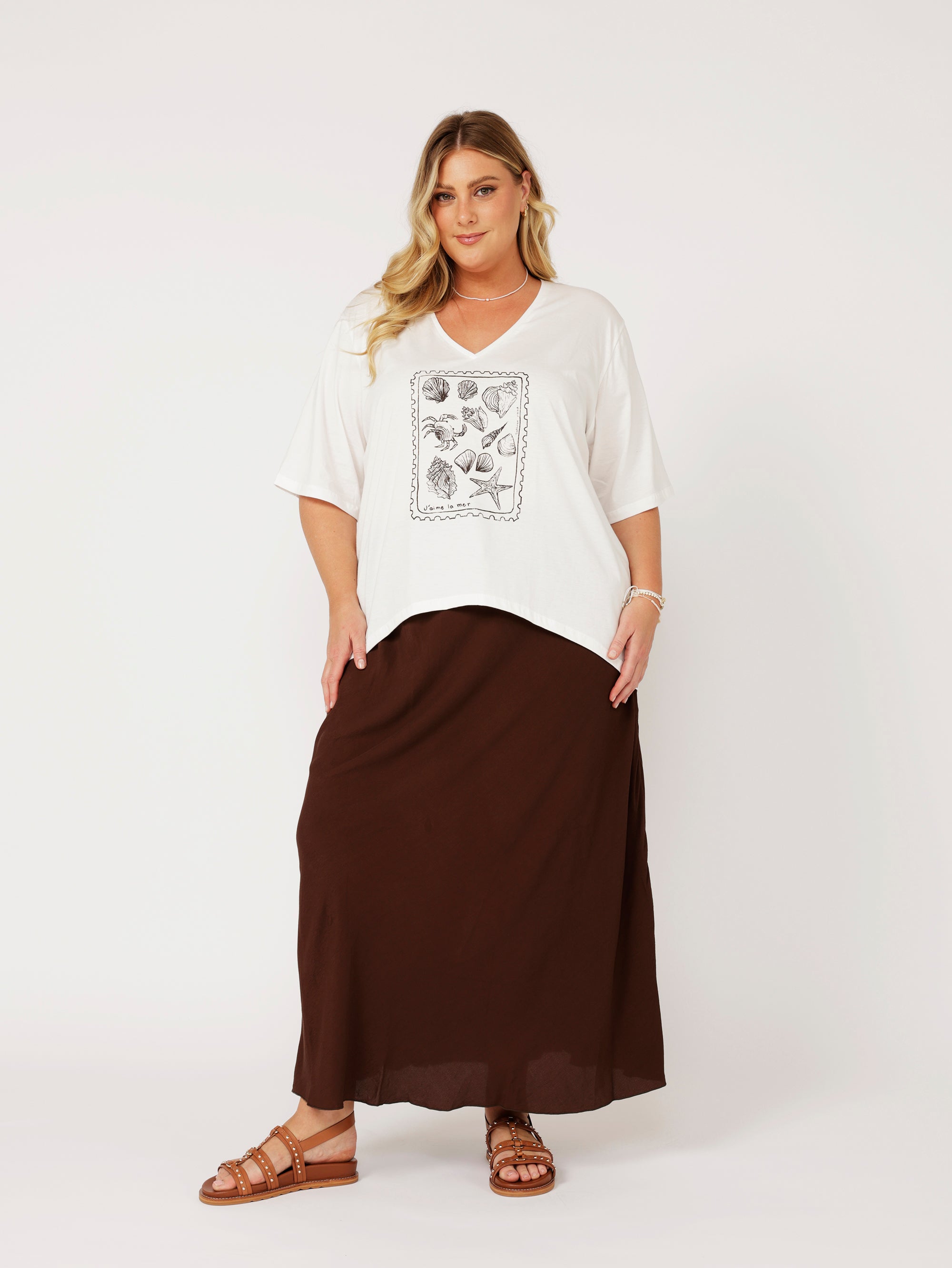 Bias Cut Skirt | Choc Fujet - Saffron Road