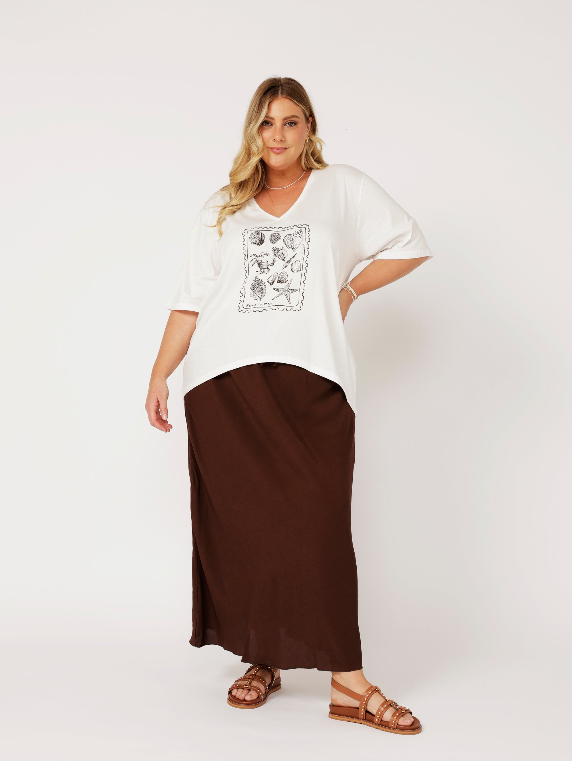 Bias Cut Skirt | Choc Fujet - Saffron Road