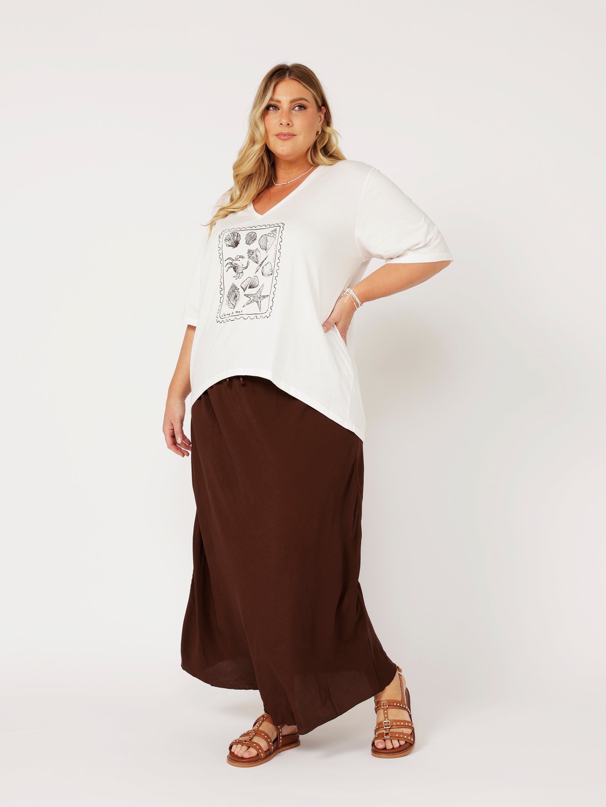 Bias Cut Skirt | Choc Fujet - Saffron Road