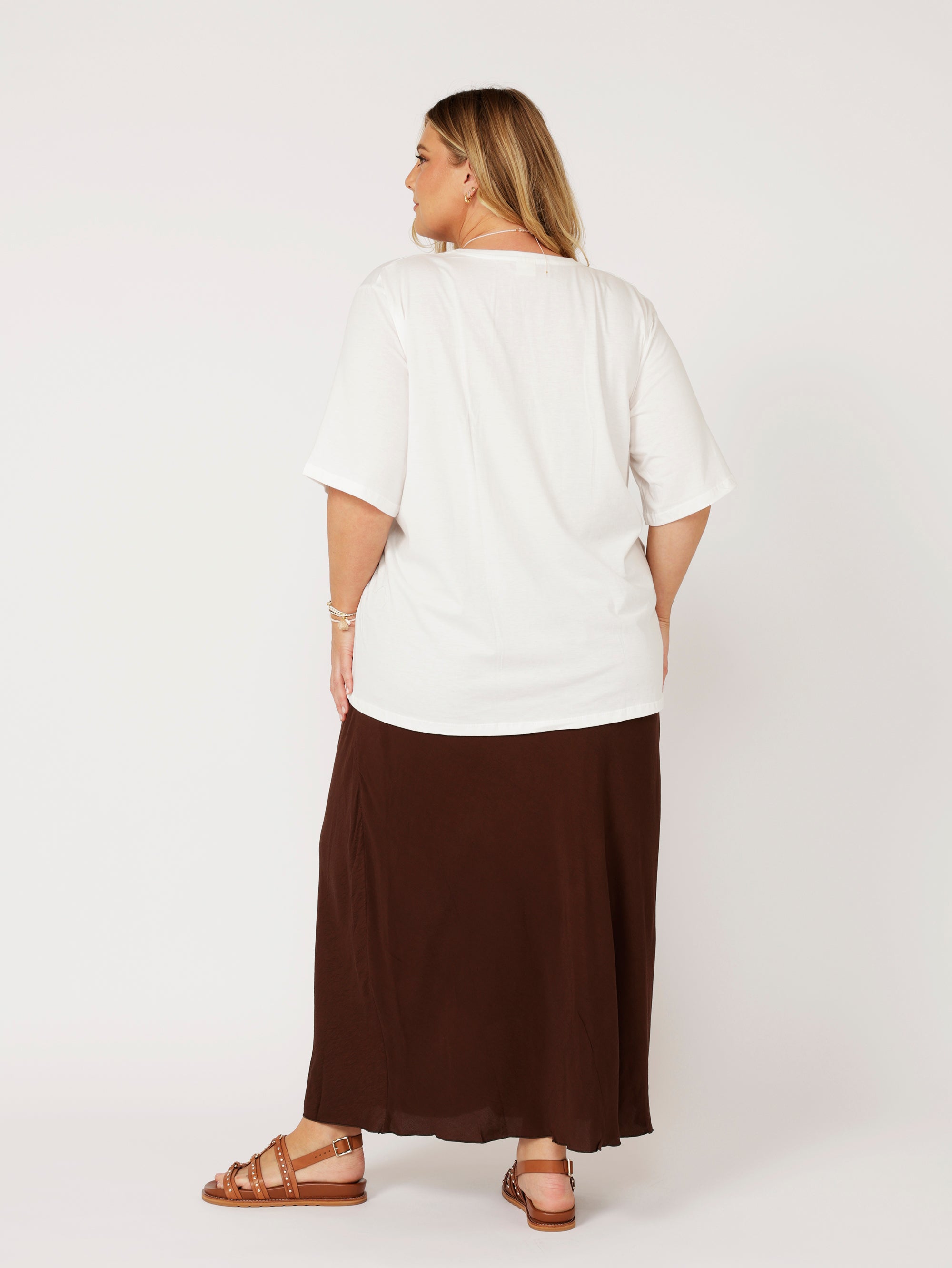 Bias Cut Skirt | Choc Fujet - Saffron Road