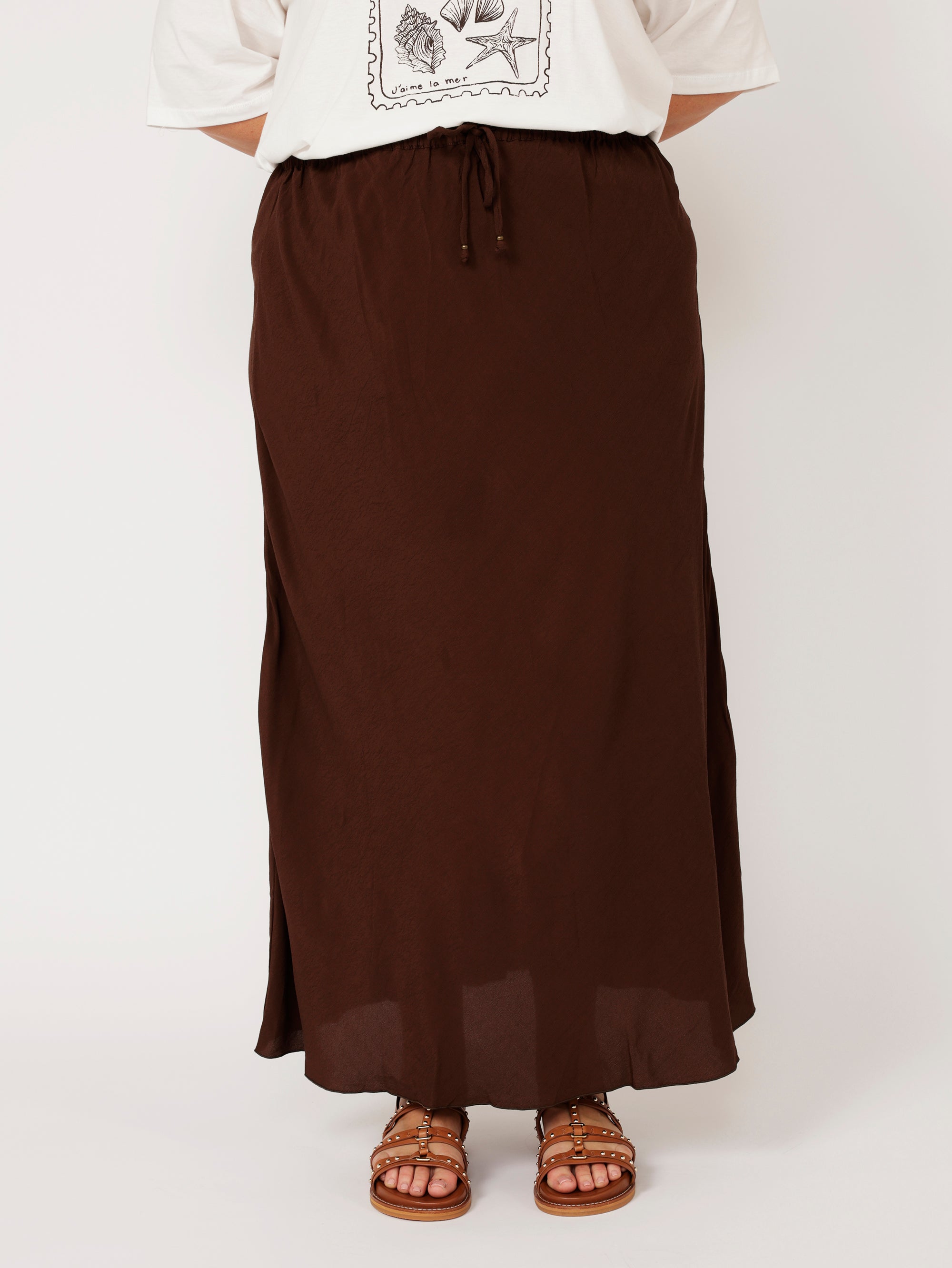 Bias Cut Skirt | Choc Fujet - Saffron Road