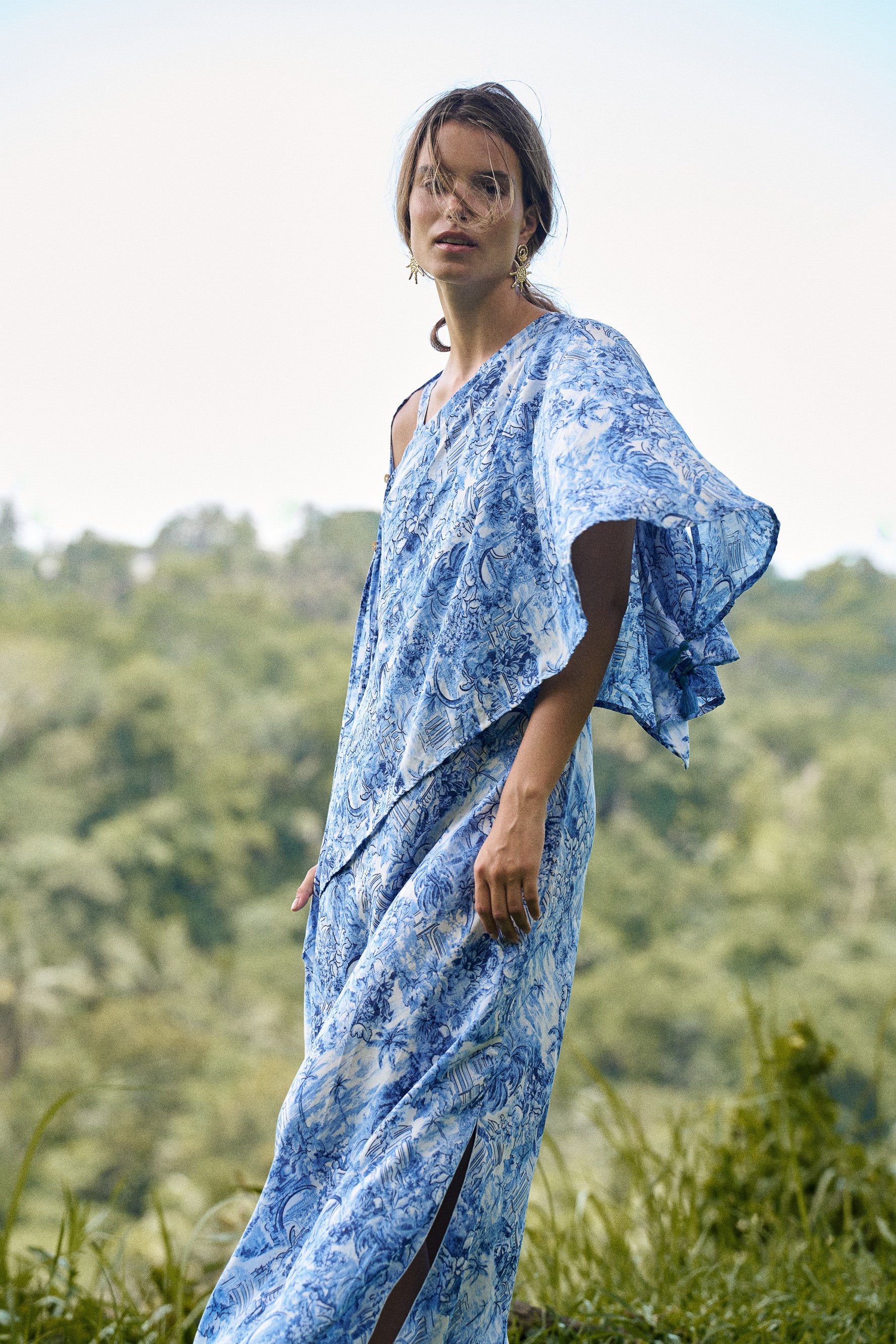 Soiree Wrap | Lost City Blue