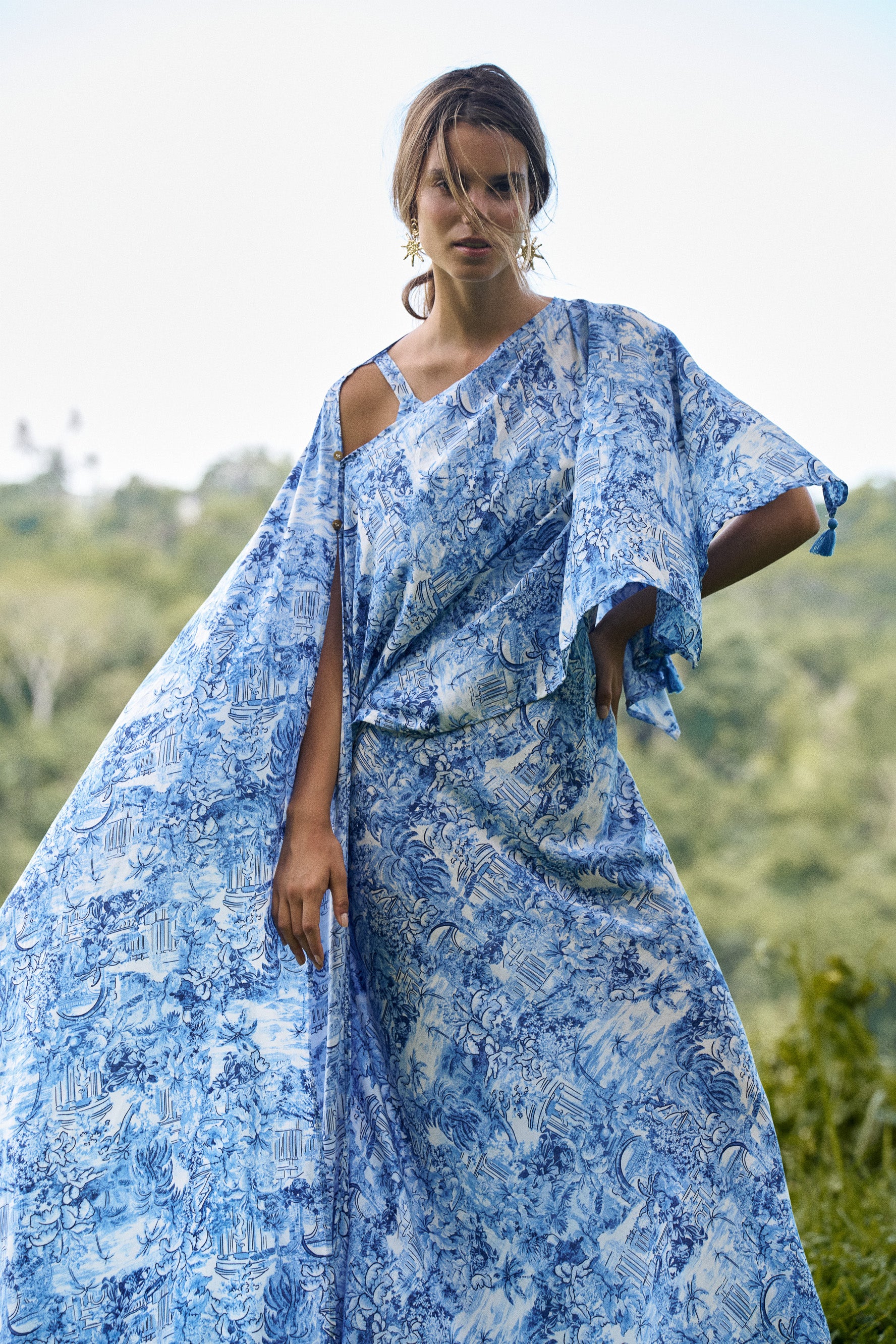 Soiree Wrap | Lost City Blue
