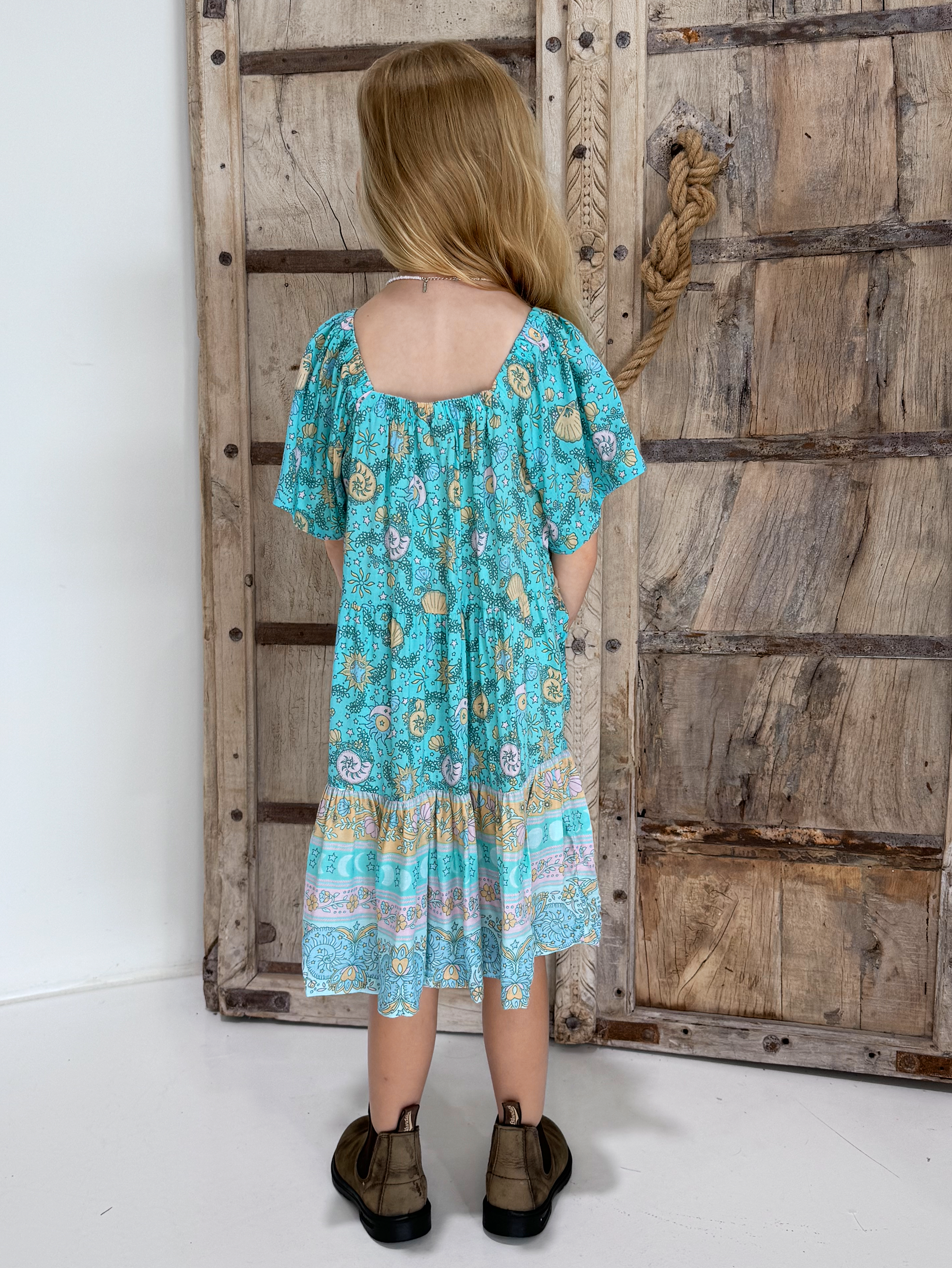 Mini Me Dress | Turquoise Shell - Saffron Road