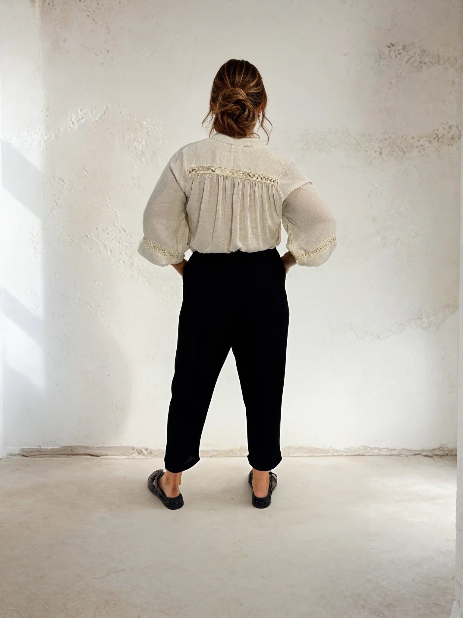 Slouch Pant | Black Fujet - Saffron Road