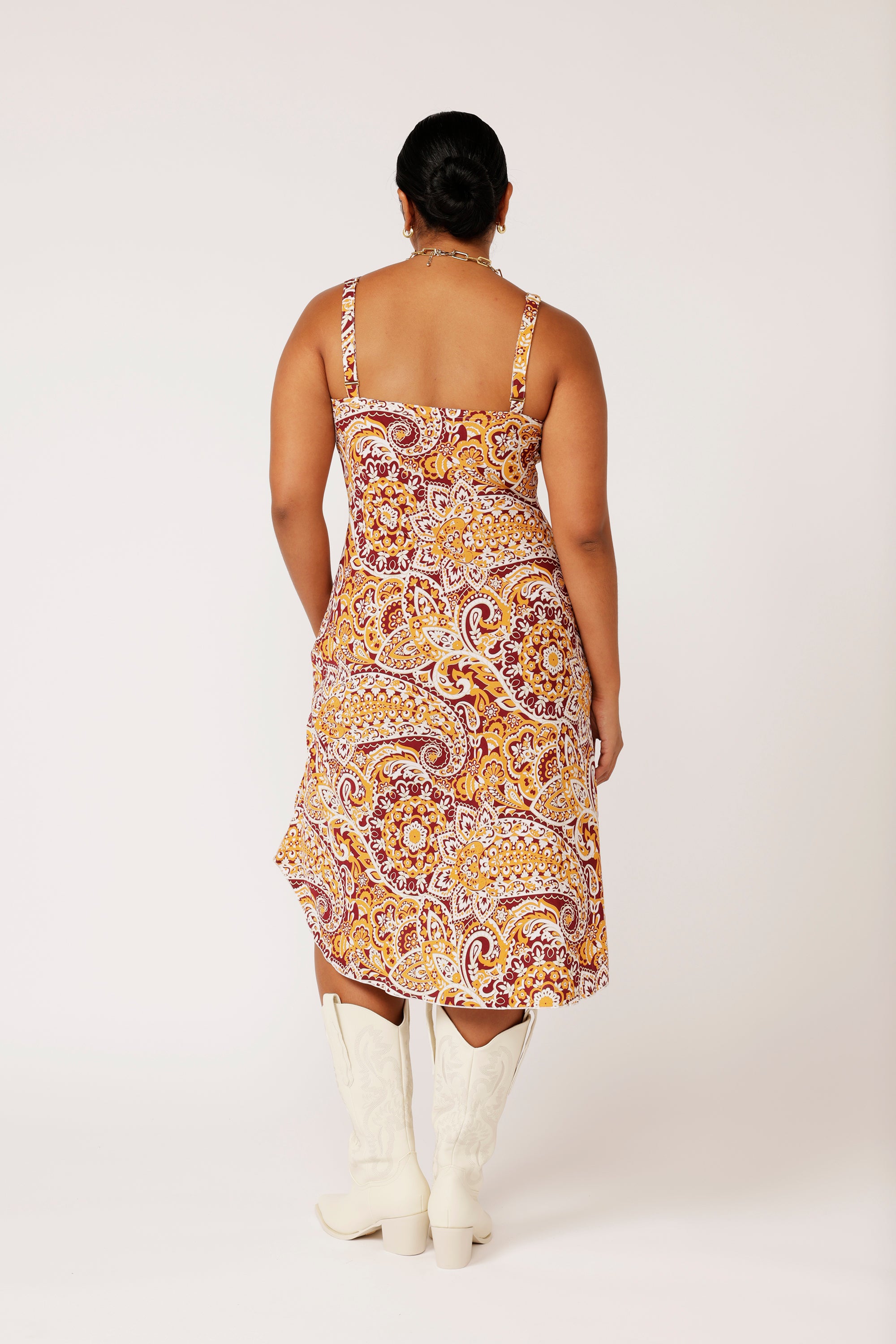Slip Dress MIDI | Autumn Paisley - Saffron Road