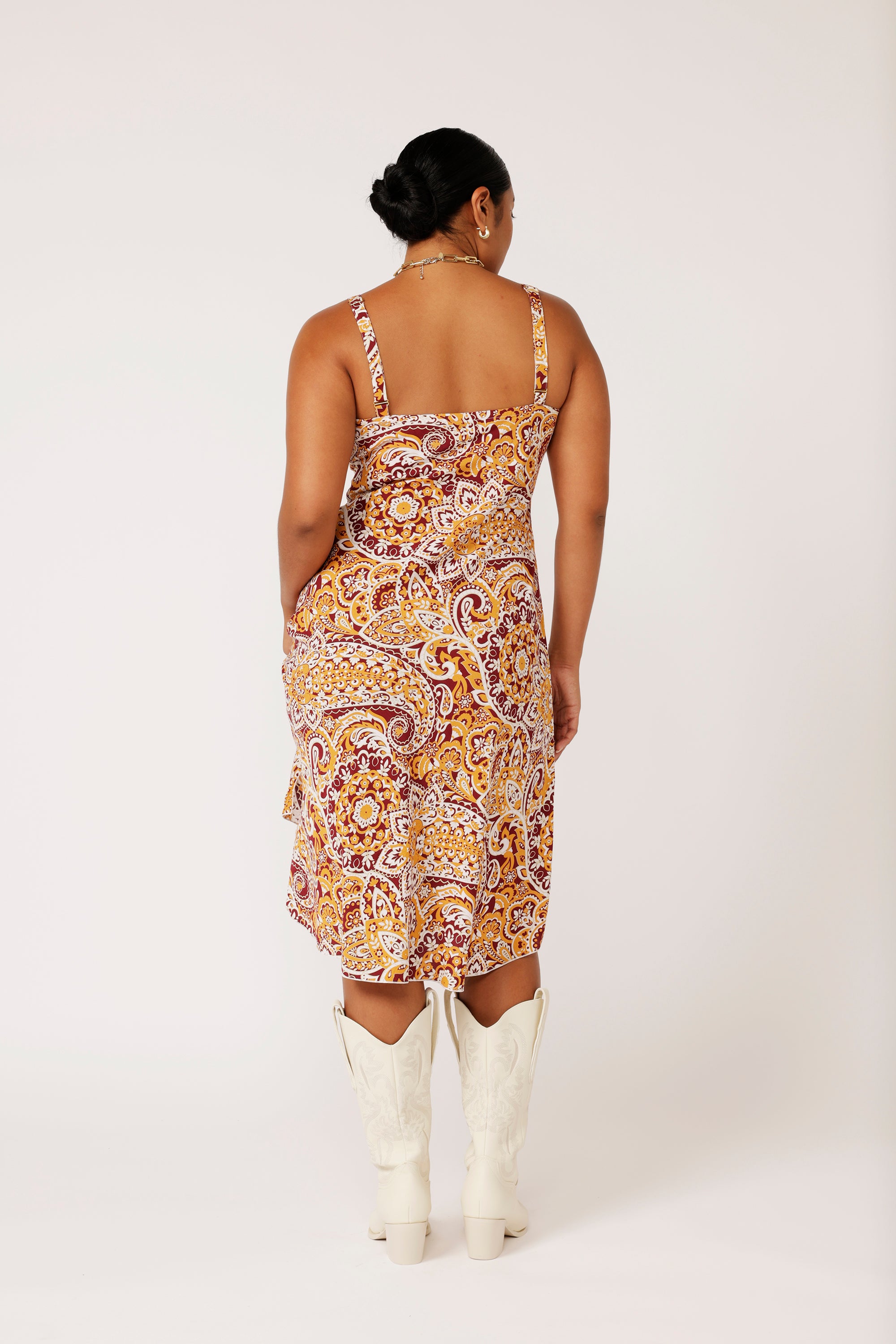 Slip Dress MIDI | Autumn Paisley - Saffron Road