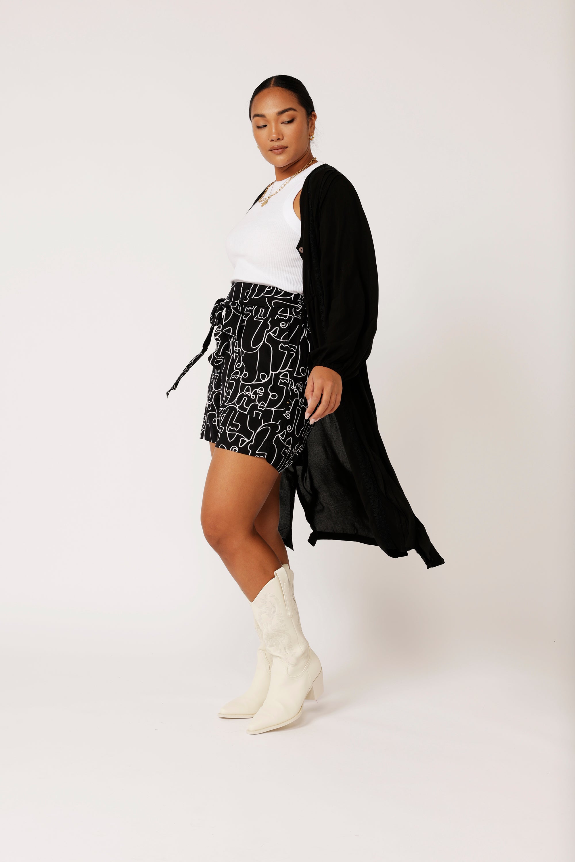 Duster Dress | Midi | Black - Saffron Road