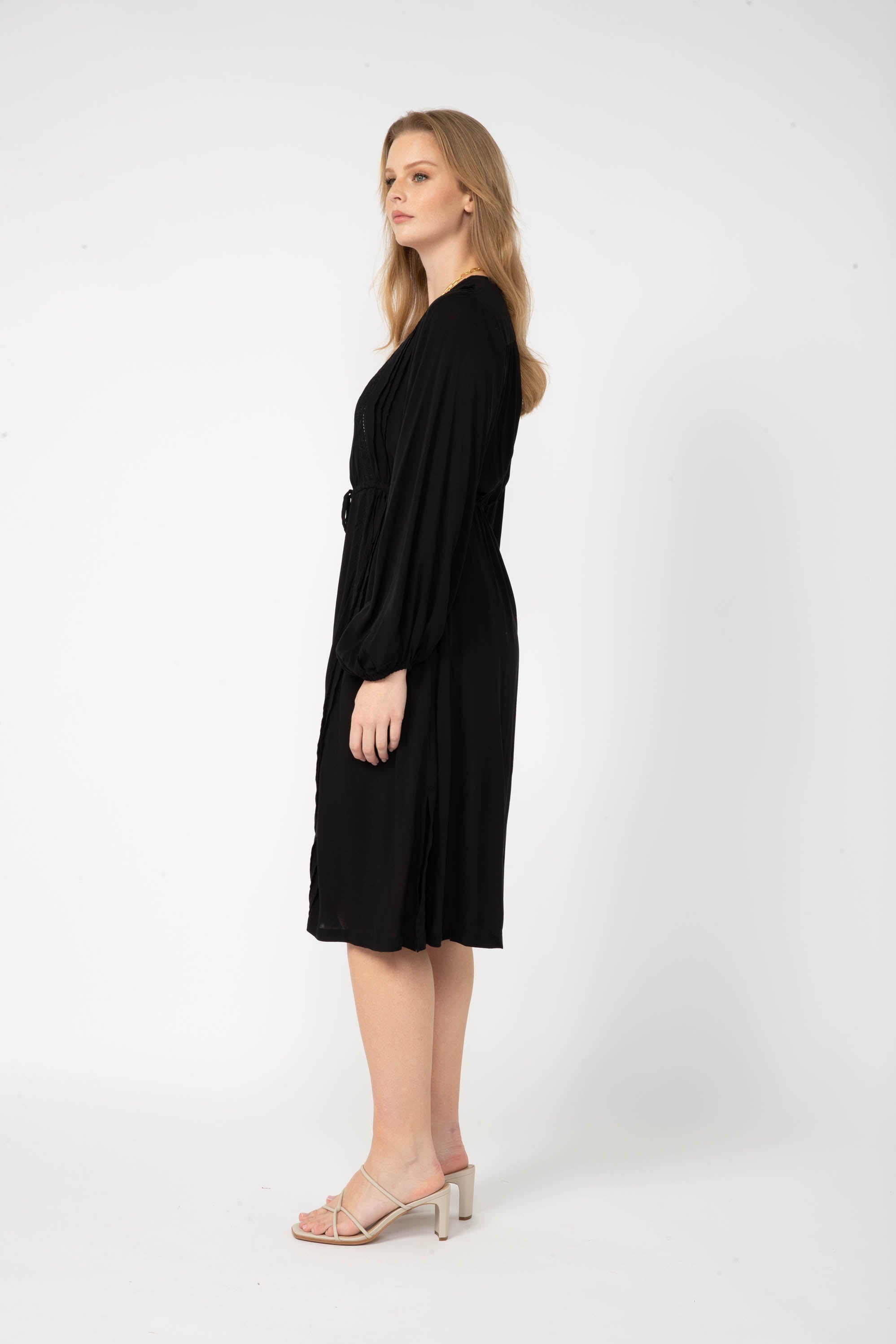 Duster Dress | Midi | Black - Saffron Road