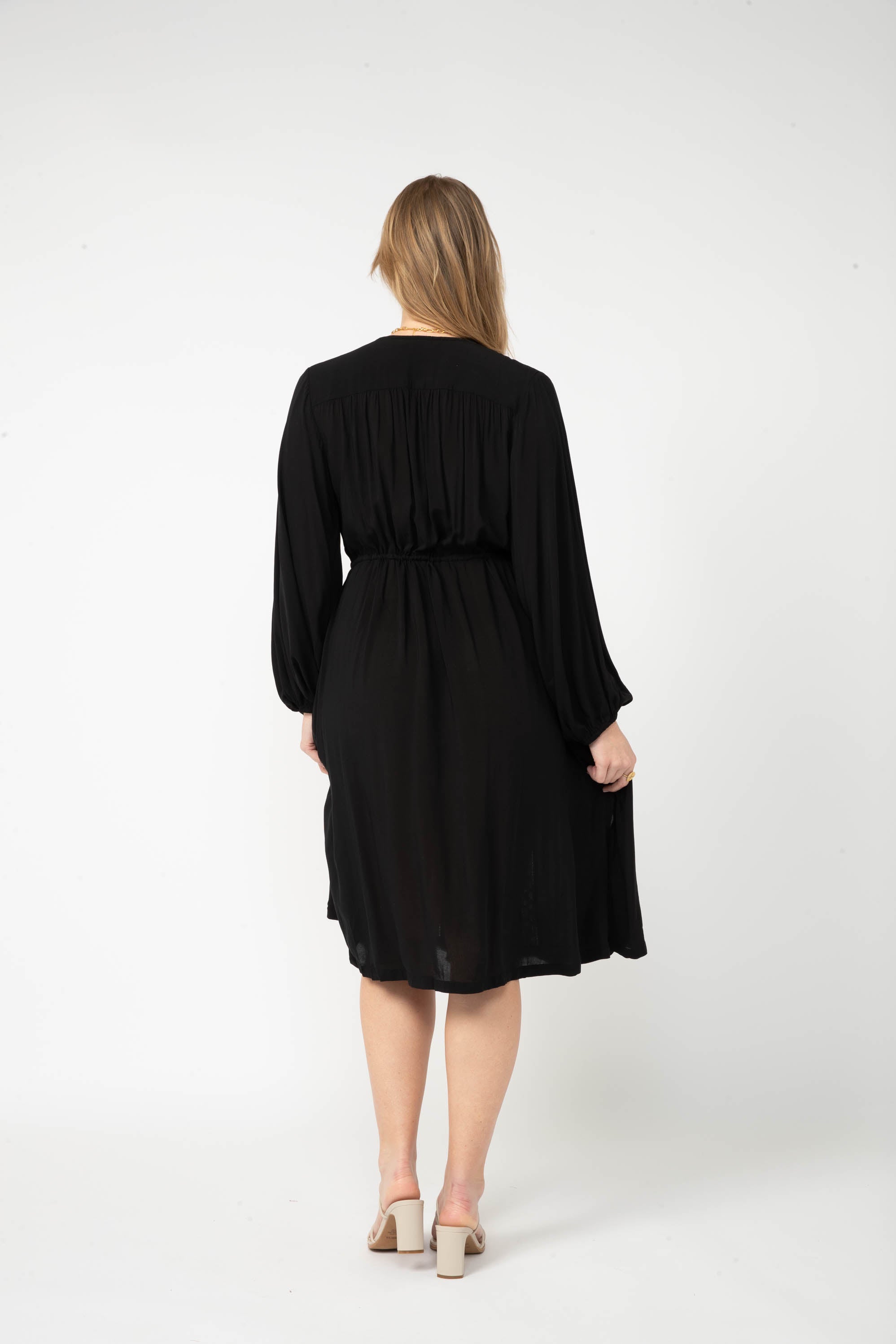 Duster Dress | Midi | Black - Saffron Road