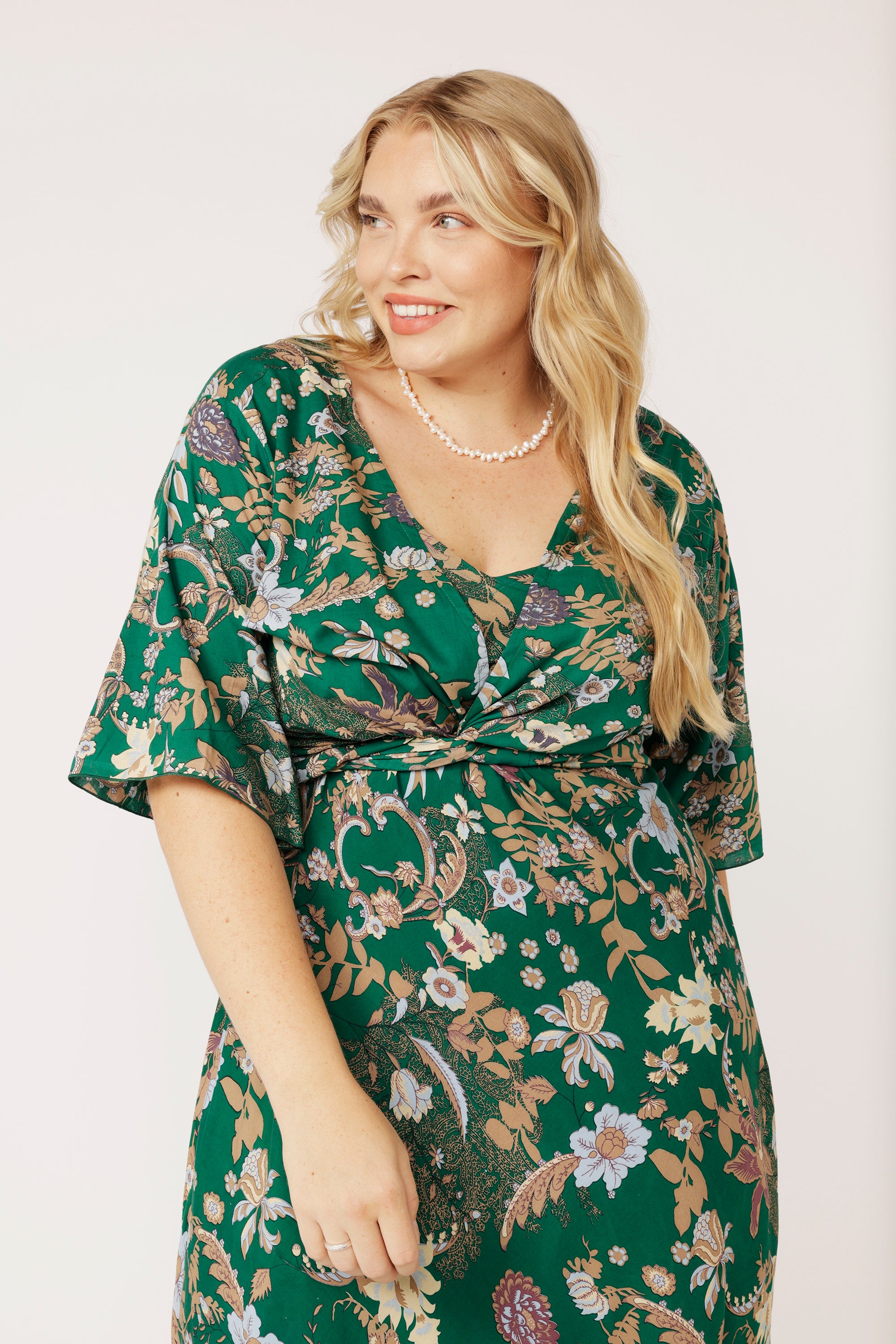 Wrap Me Up Top | Midnight Garden Green - Saffron Road