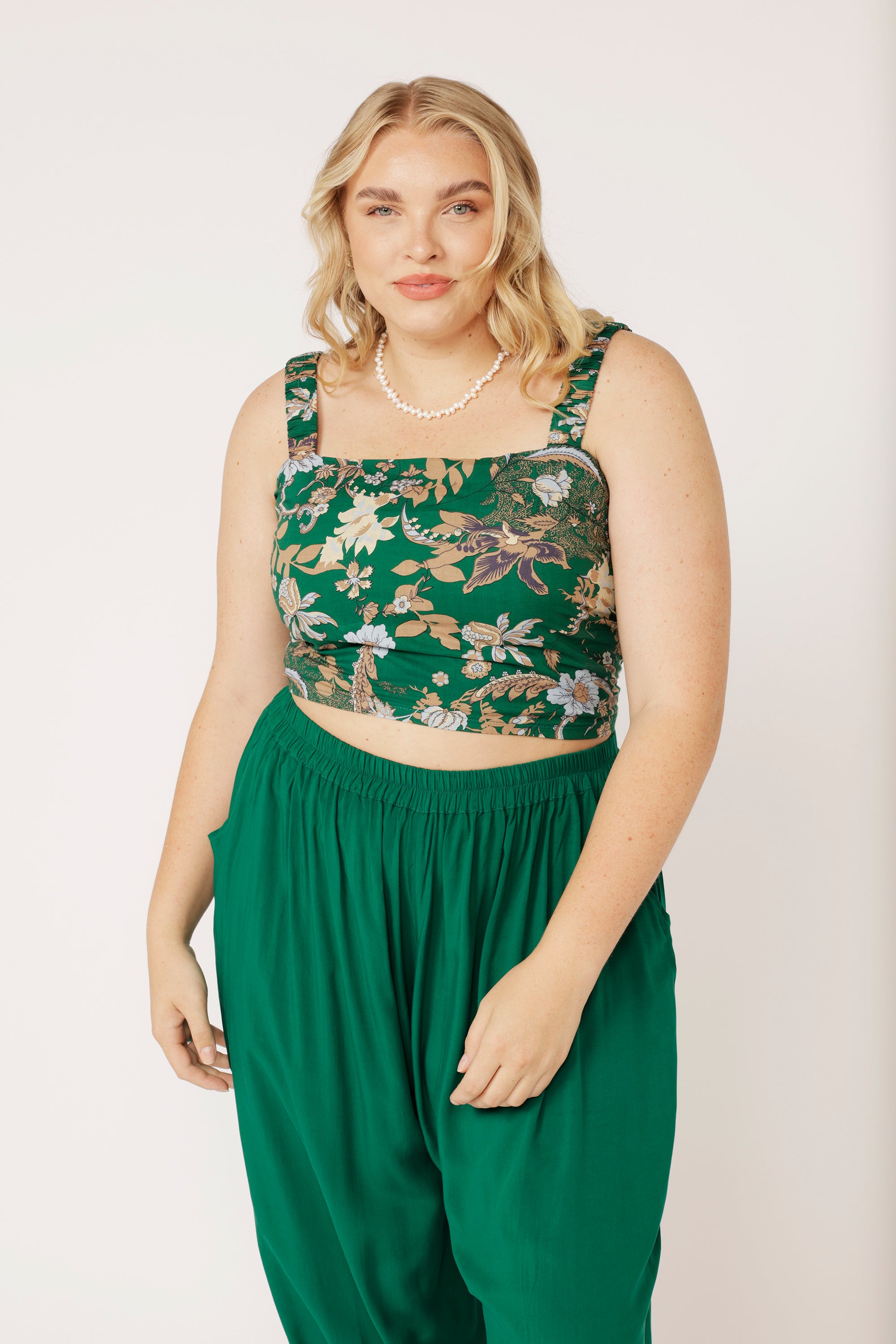 Bralette (New style) | Midnight Garden Green - Saffron Road