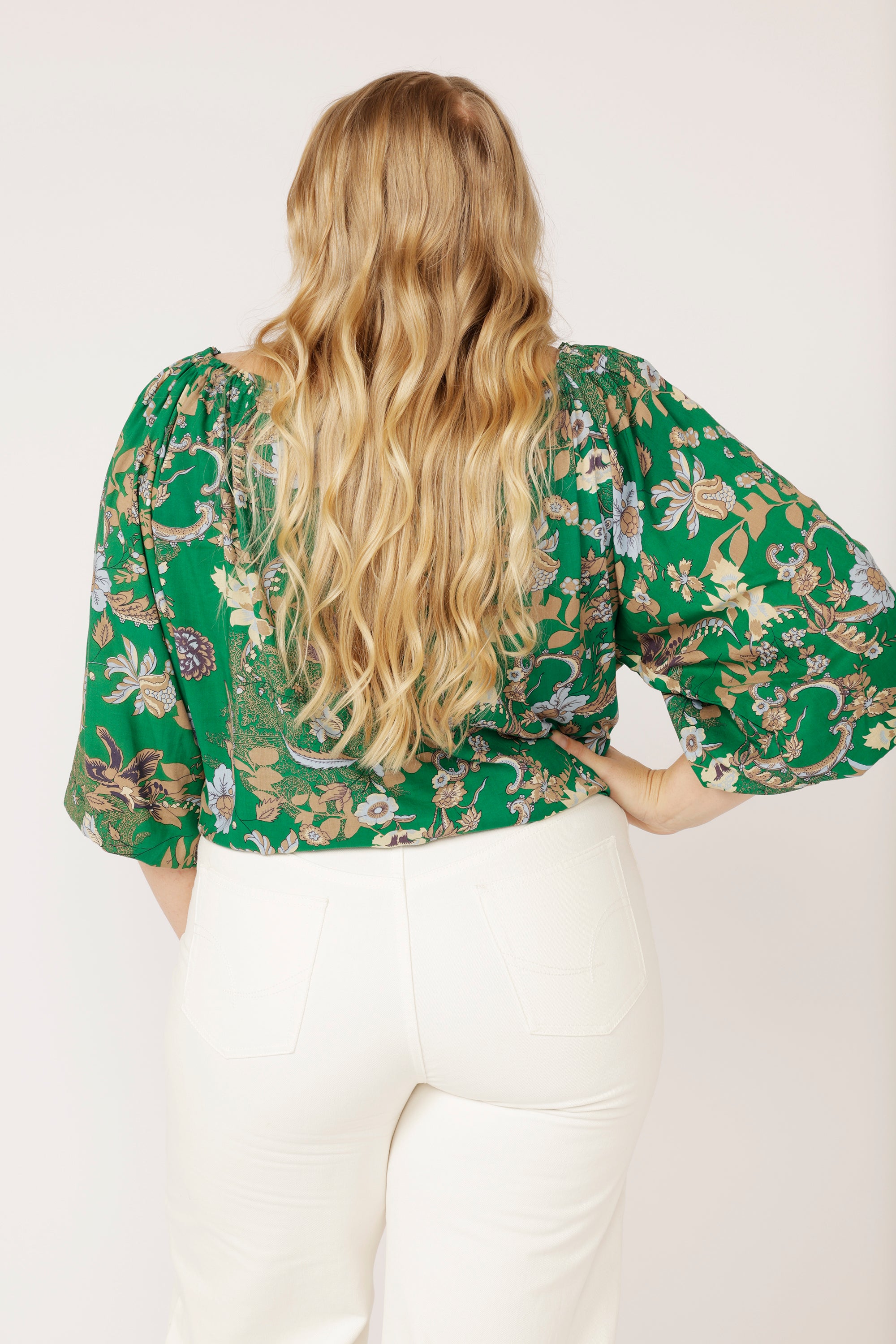 Paris Night Top | Midnight Garden Green - Saffron Road