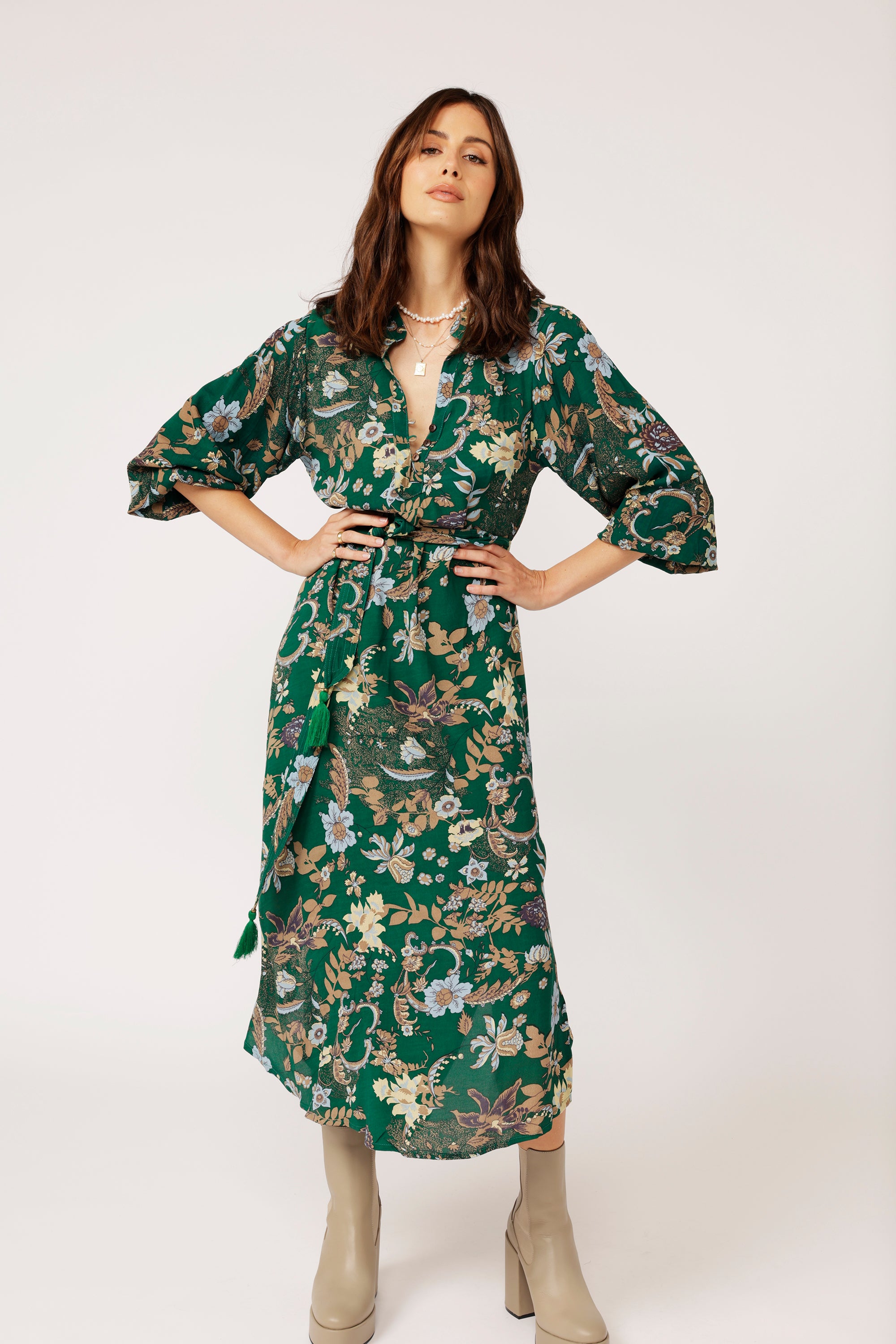Jetset Gypsy MAXI | Midnight Garden Green - Saffron Road