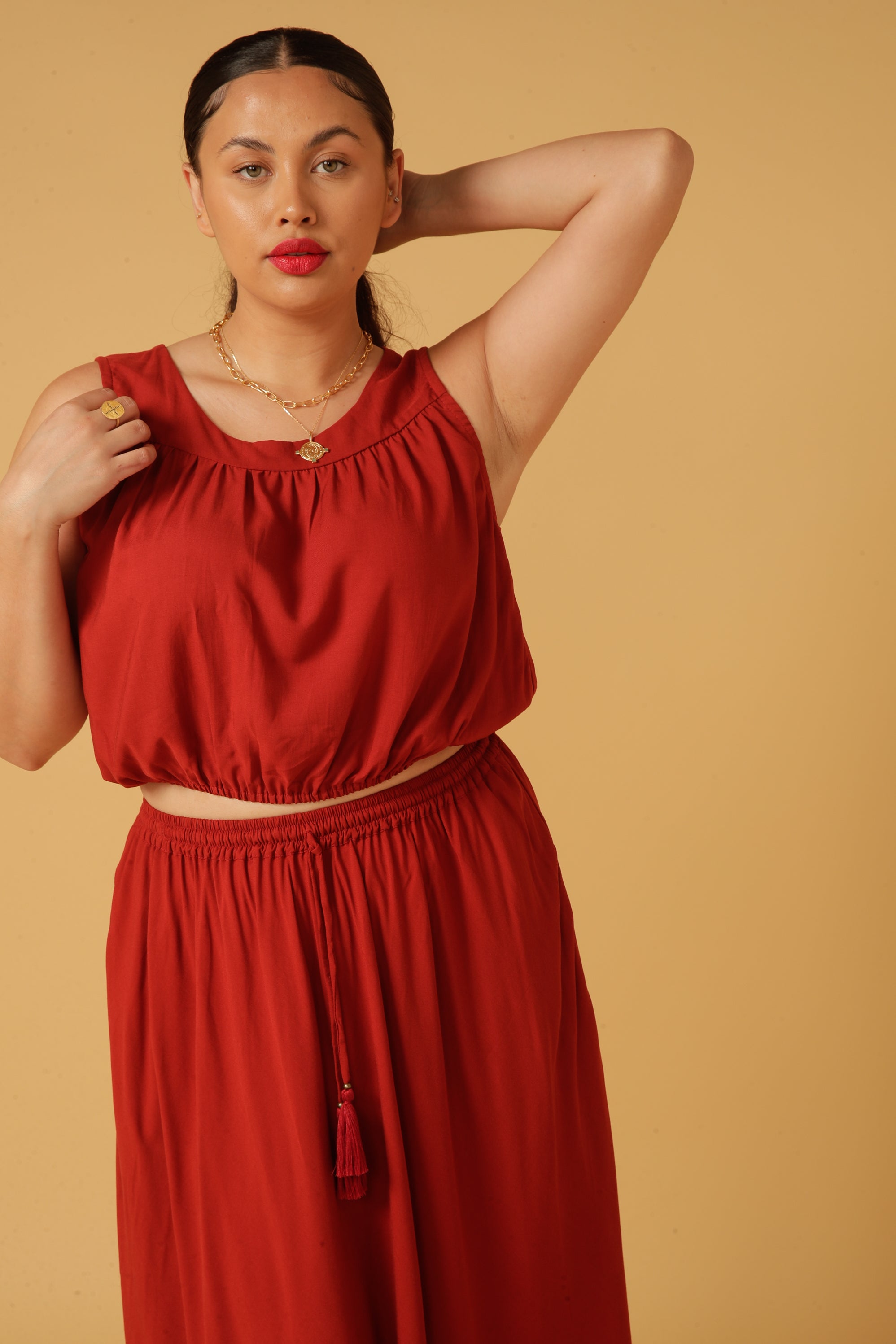 Zephyr Tank | Burgundy - Saffron Road