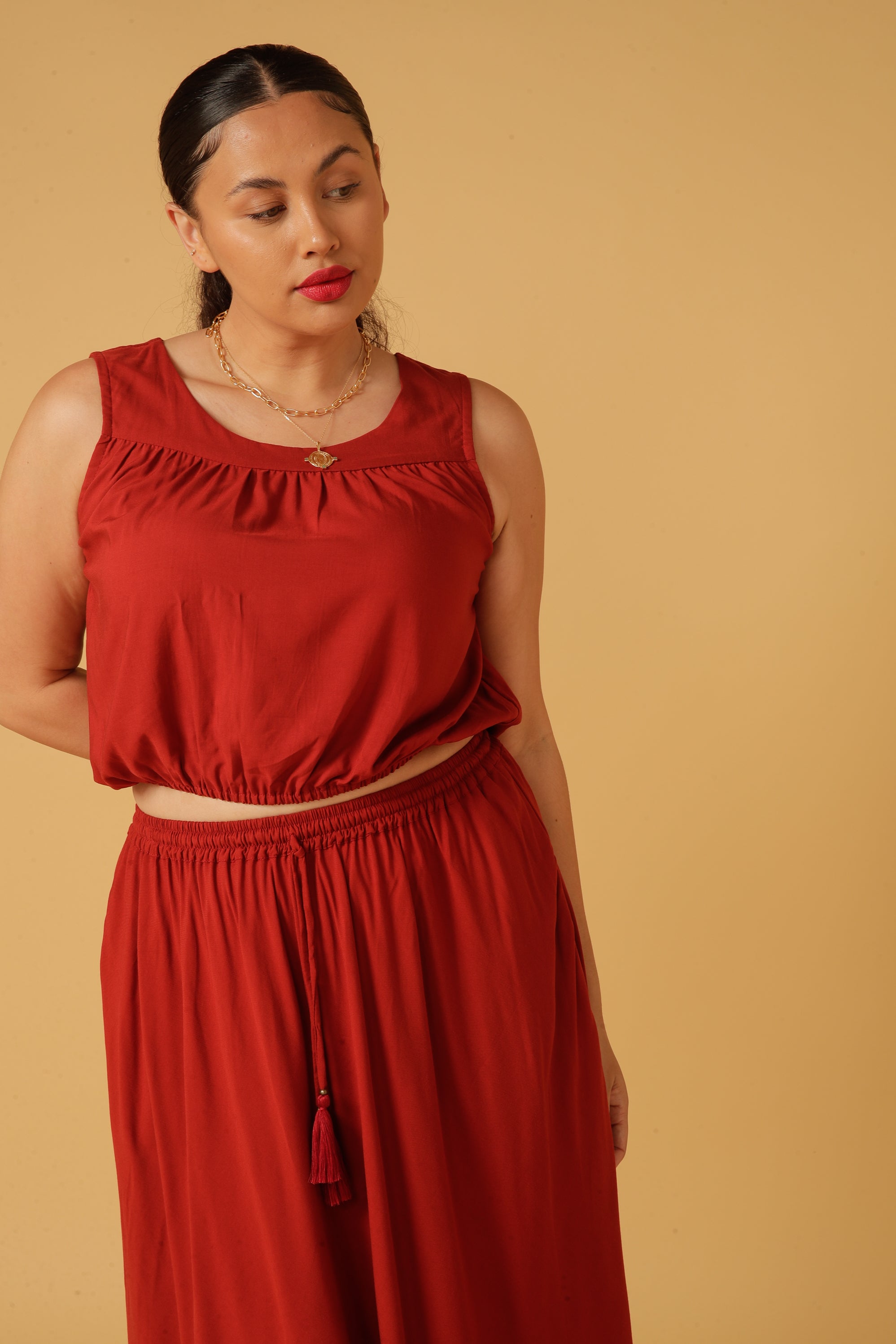 Zephyr Tank | Burgundy - Saffron Road