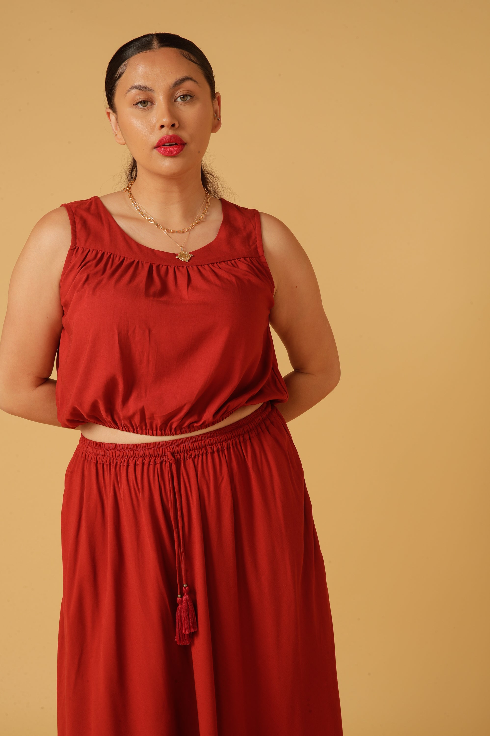 Zephyr Tank | Burgundy - Saffron Road