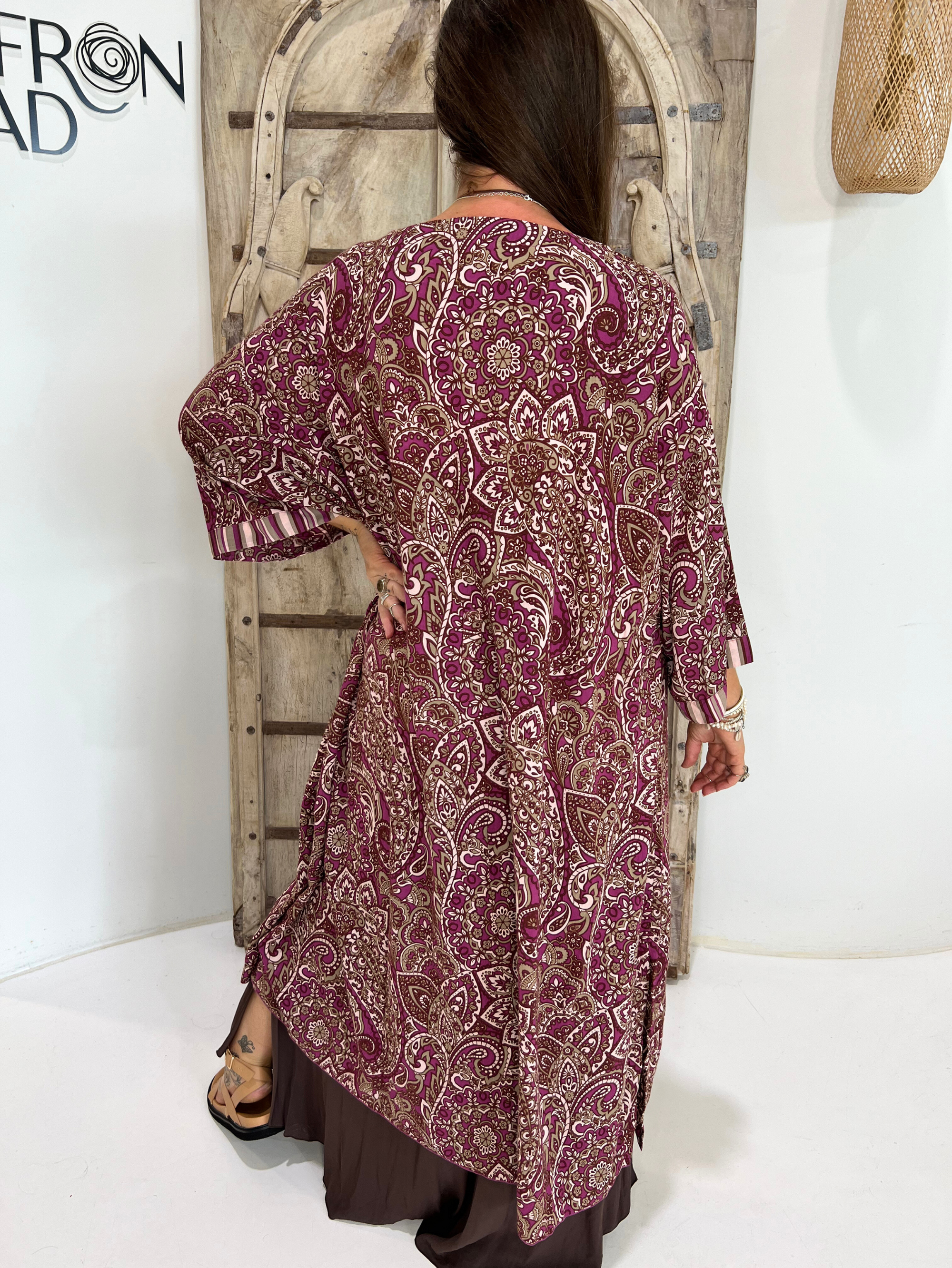 Kimono | Wine Paisley - Saffron Road