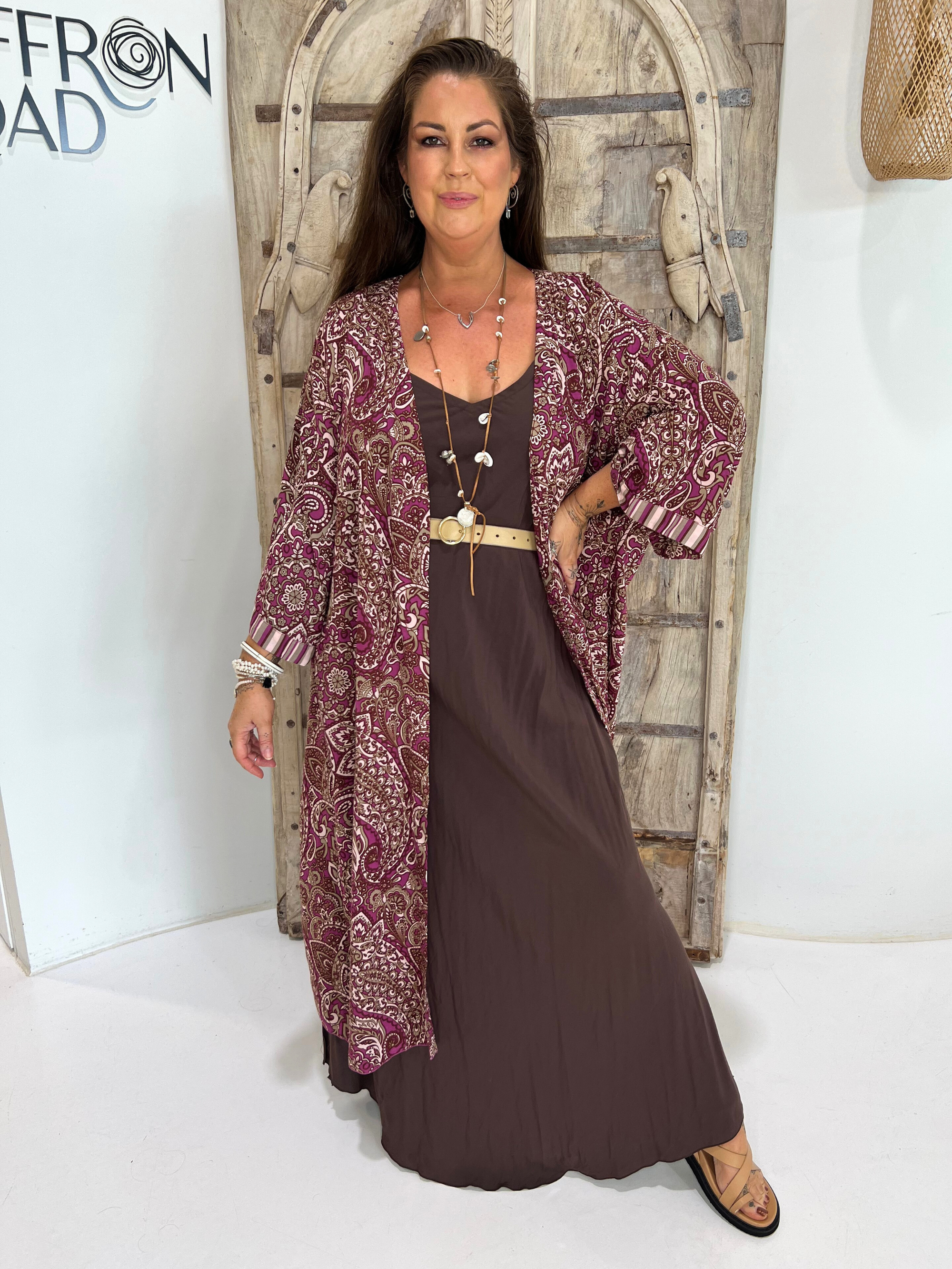 Kimono | Wine Paisley - Saffron Road