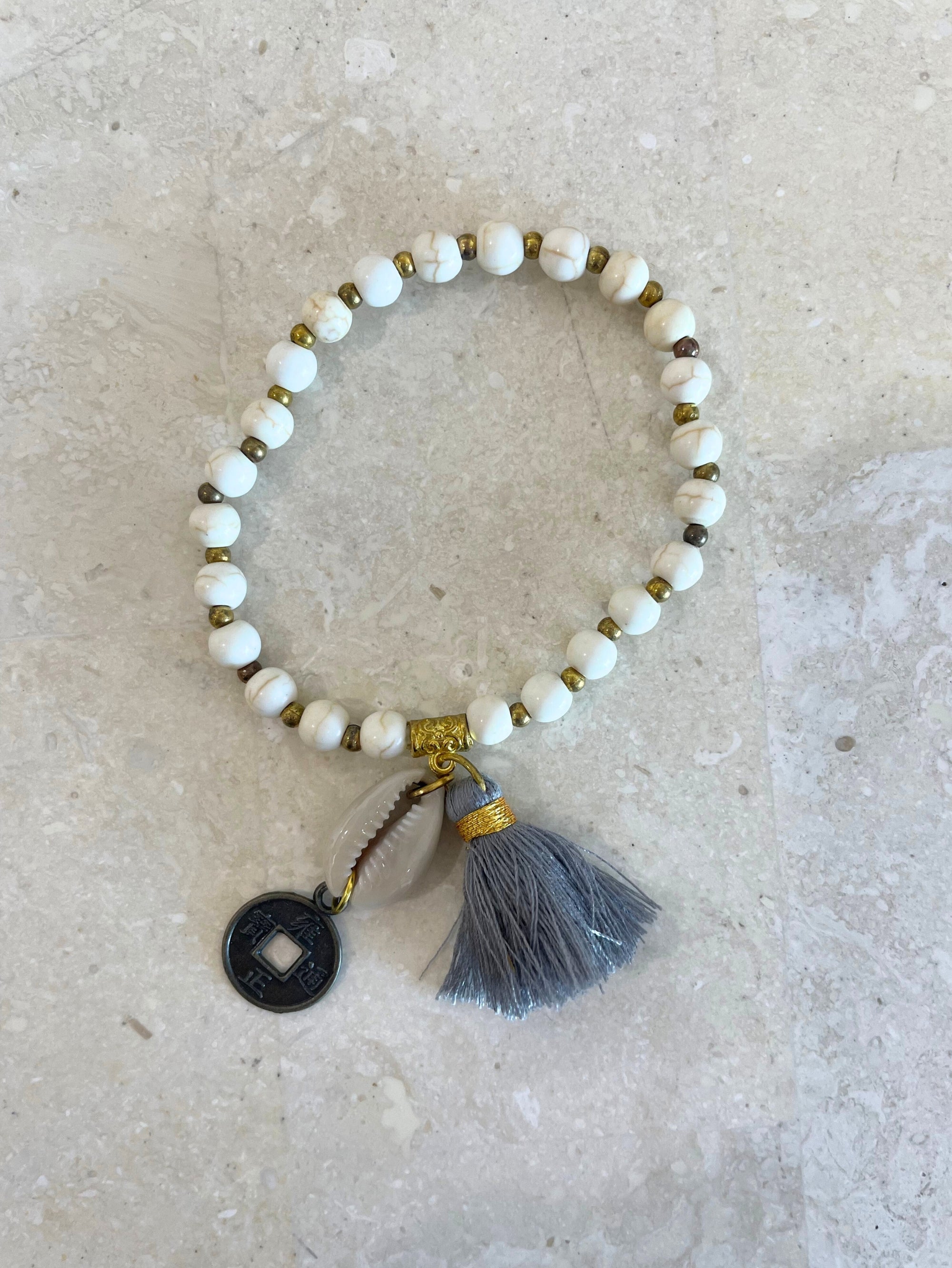 Bracelet 29 | Beads with tassel - Saffron Road