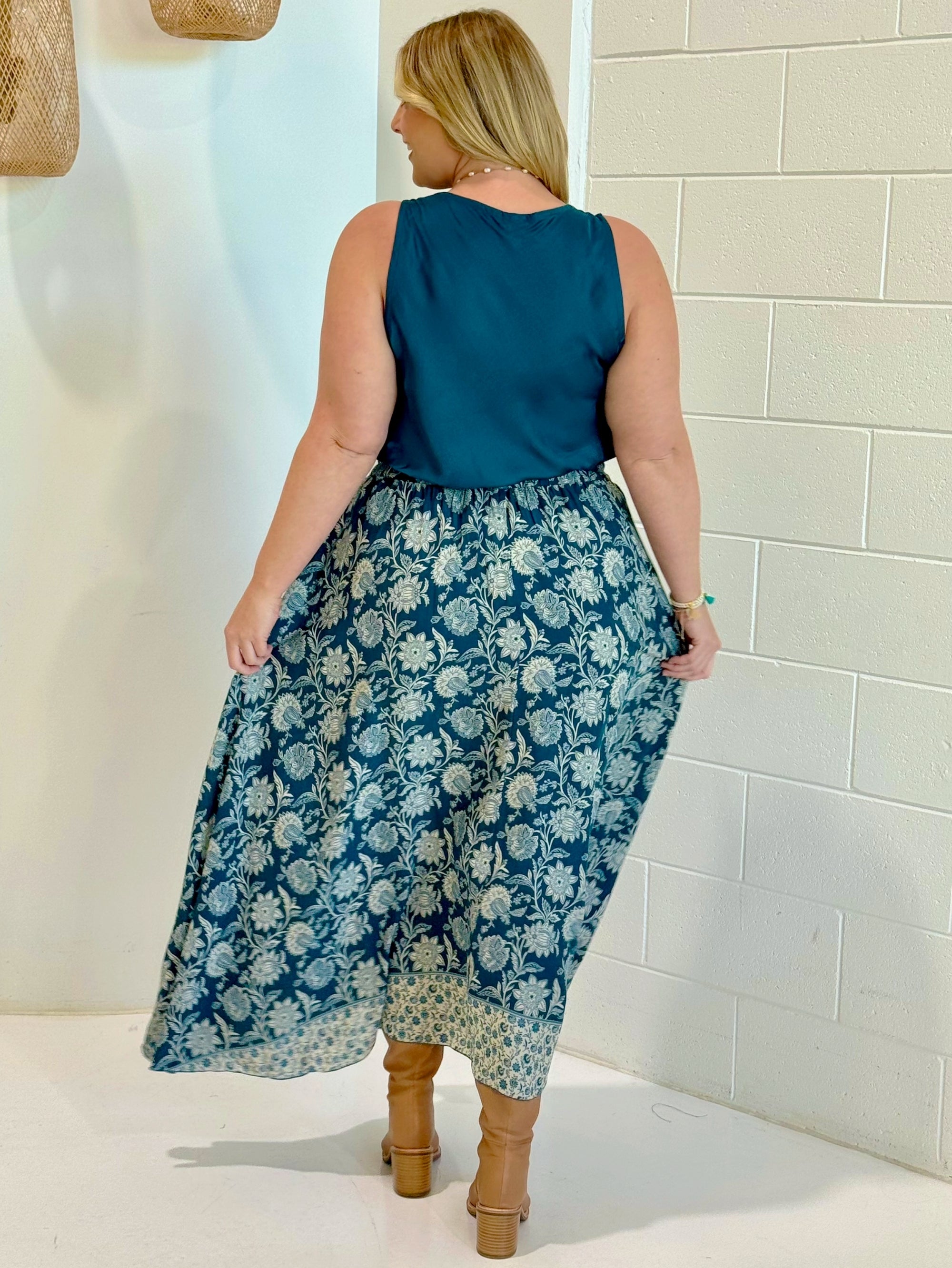 Circle Skirt | Vintage Teal - Saffron Road