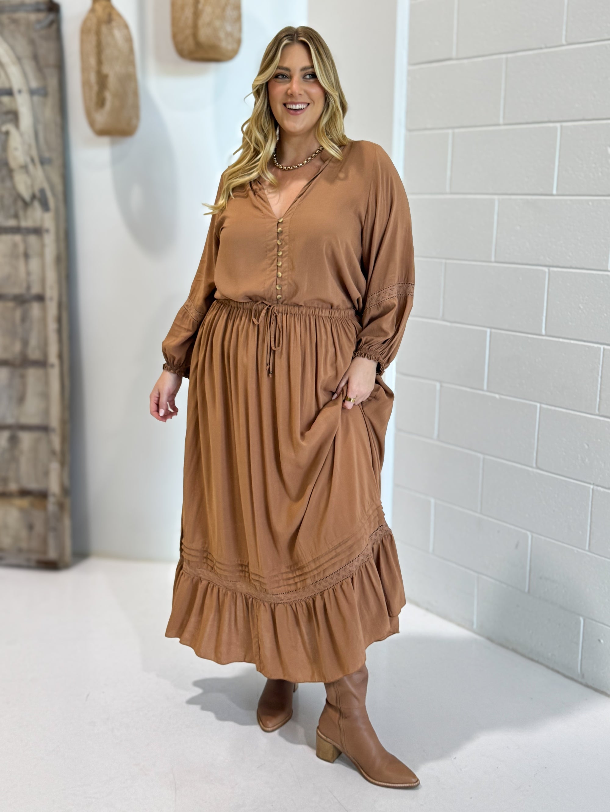 Wanderer Skirt | Mocha - Saffron Road