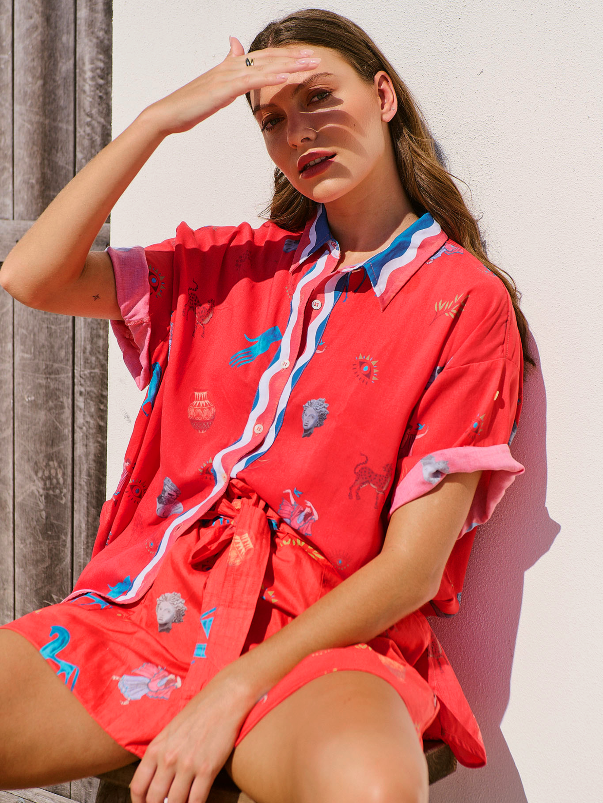 Military Shirt | Grecian Red - Saffron Road