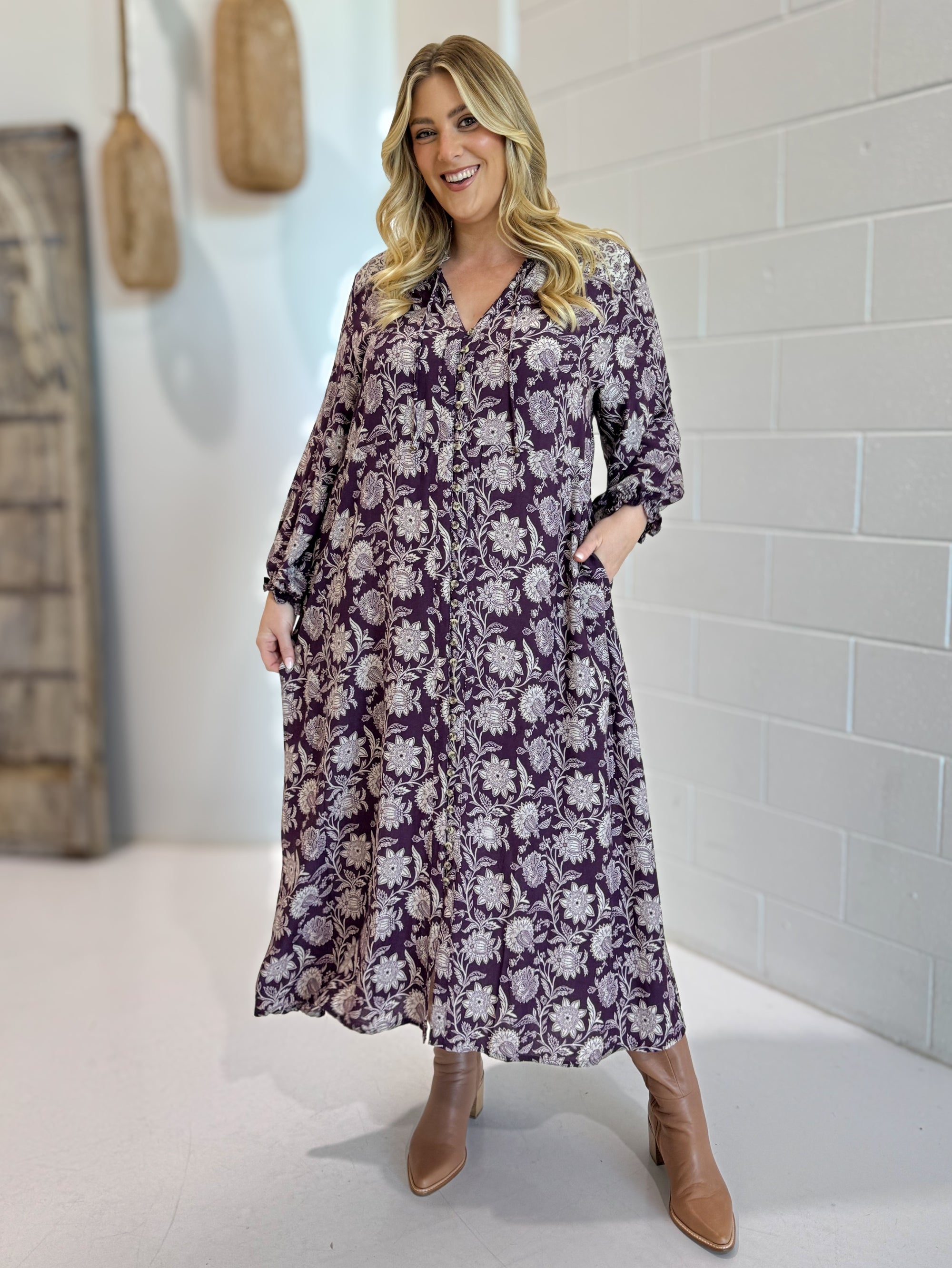 Traveller Dress | Wild Grape - Saffron Road