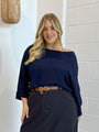 Brooke Top | Navy Fujet - Saffron Road