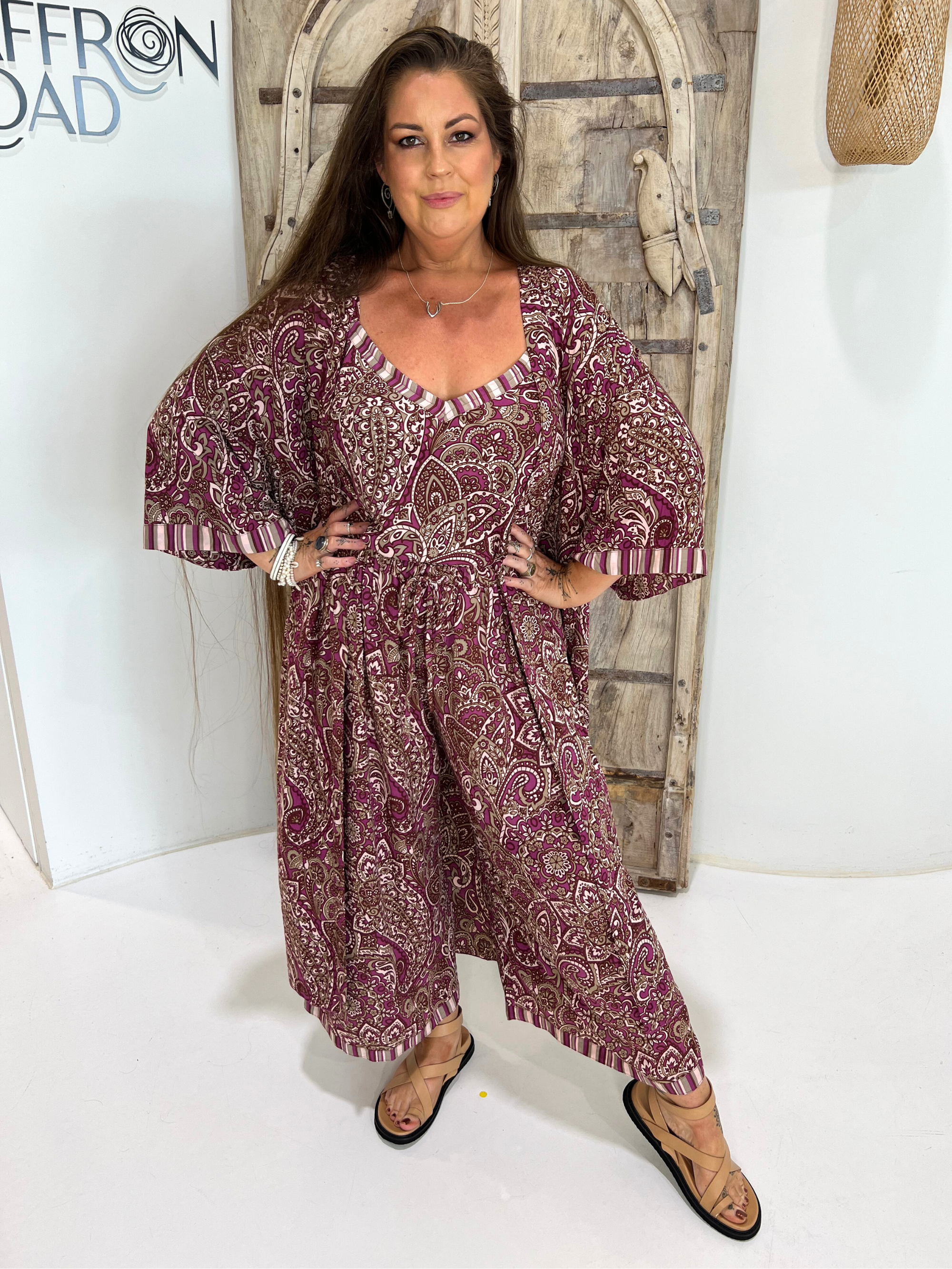 Kimono | Wine Paisley - Saffron Road
