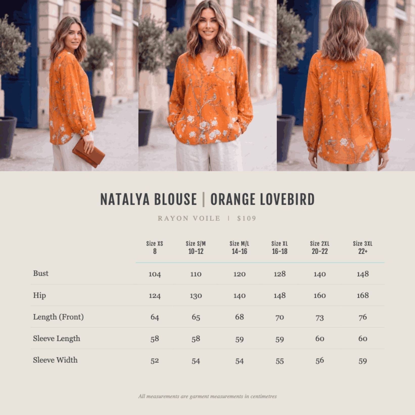 Natalya Blouse | Orange Lovebird - Saffron Road