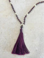Necklace 11 | LONG - Stones with tassel feature - Saffron Road