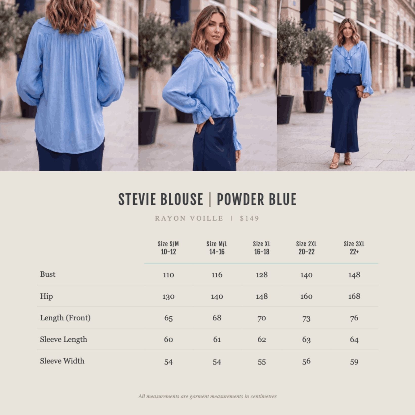 Stevie Blouse | Powder Blue - Saffron Road