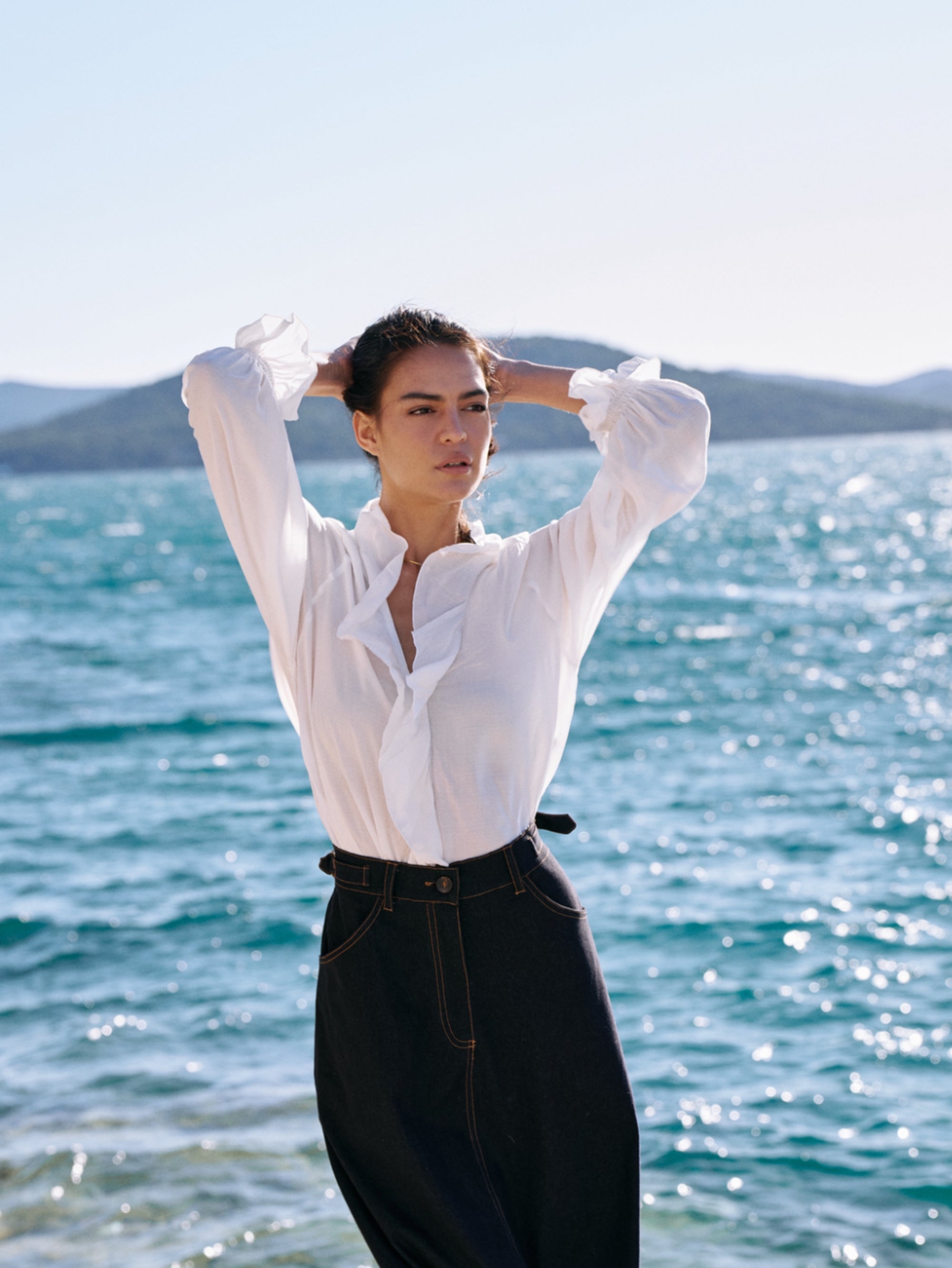 Stevie Blouse | Ecru - Saffron Road