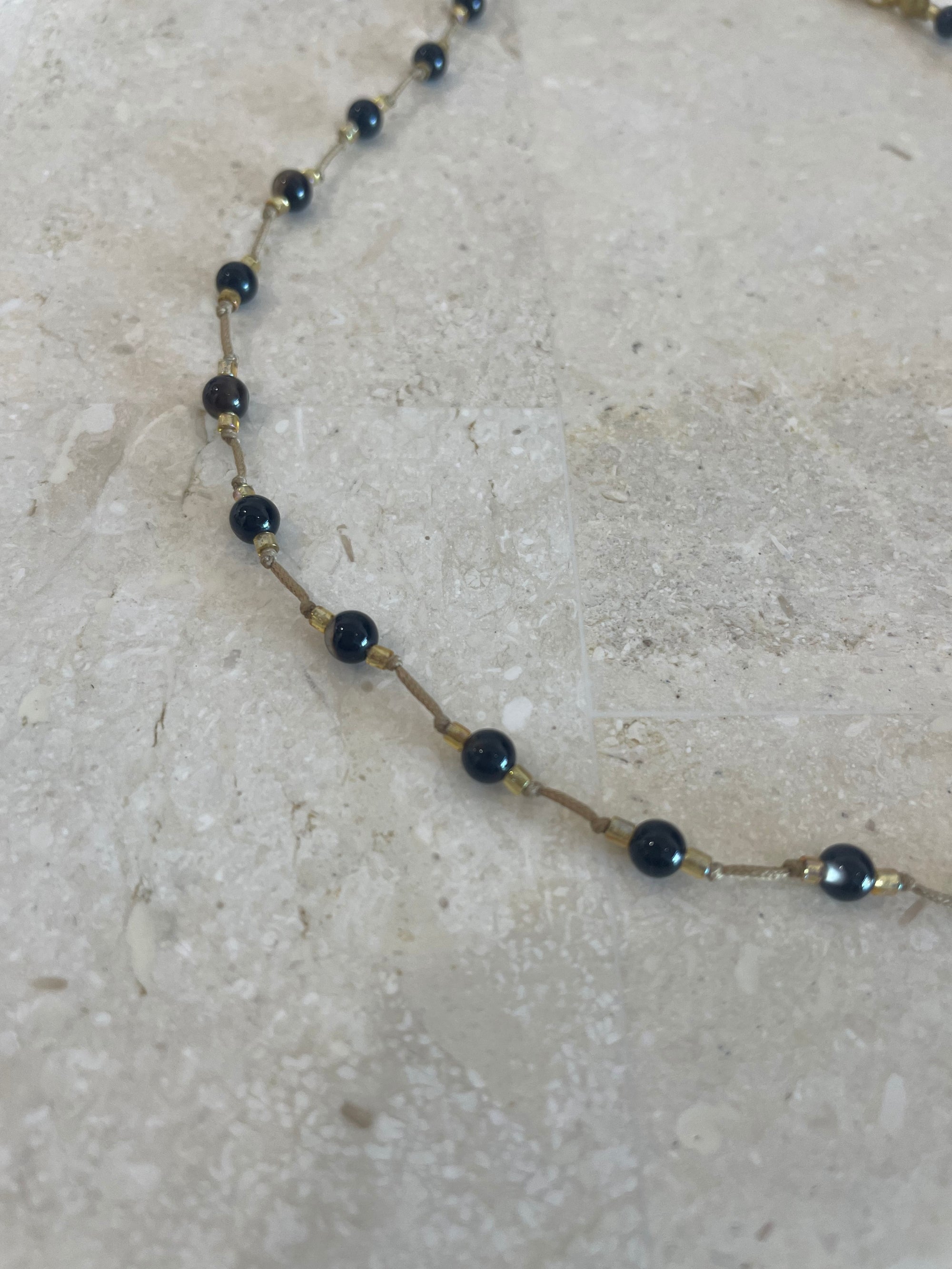 Necklace 16 | SHORT LENGTH - Agate Stone - Saffron Road