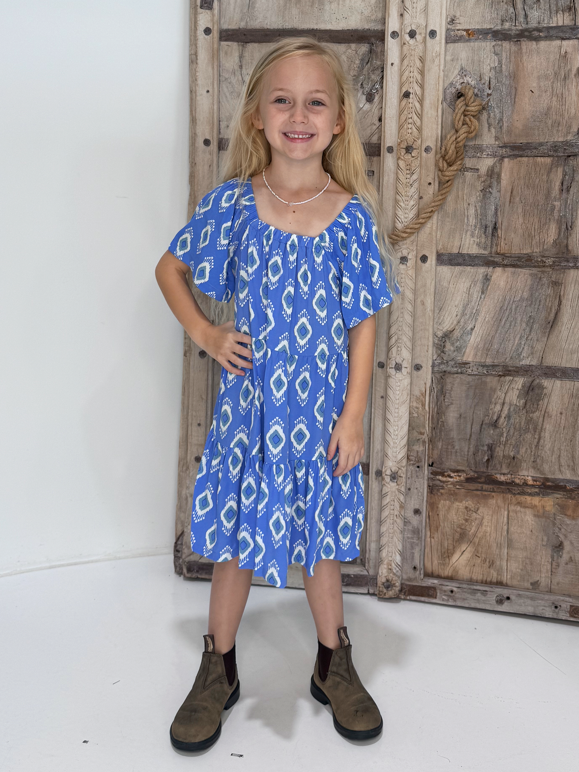 Mini Me Dress | All Eyes on You Blue - Saffron Road