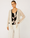 Waterfall Wrap Cardigan | Mohair Knit | Natural