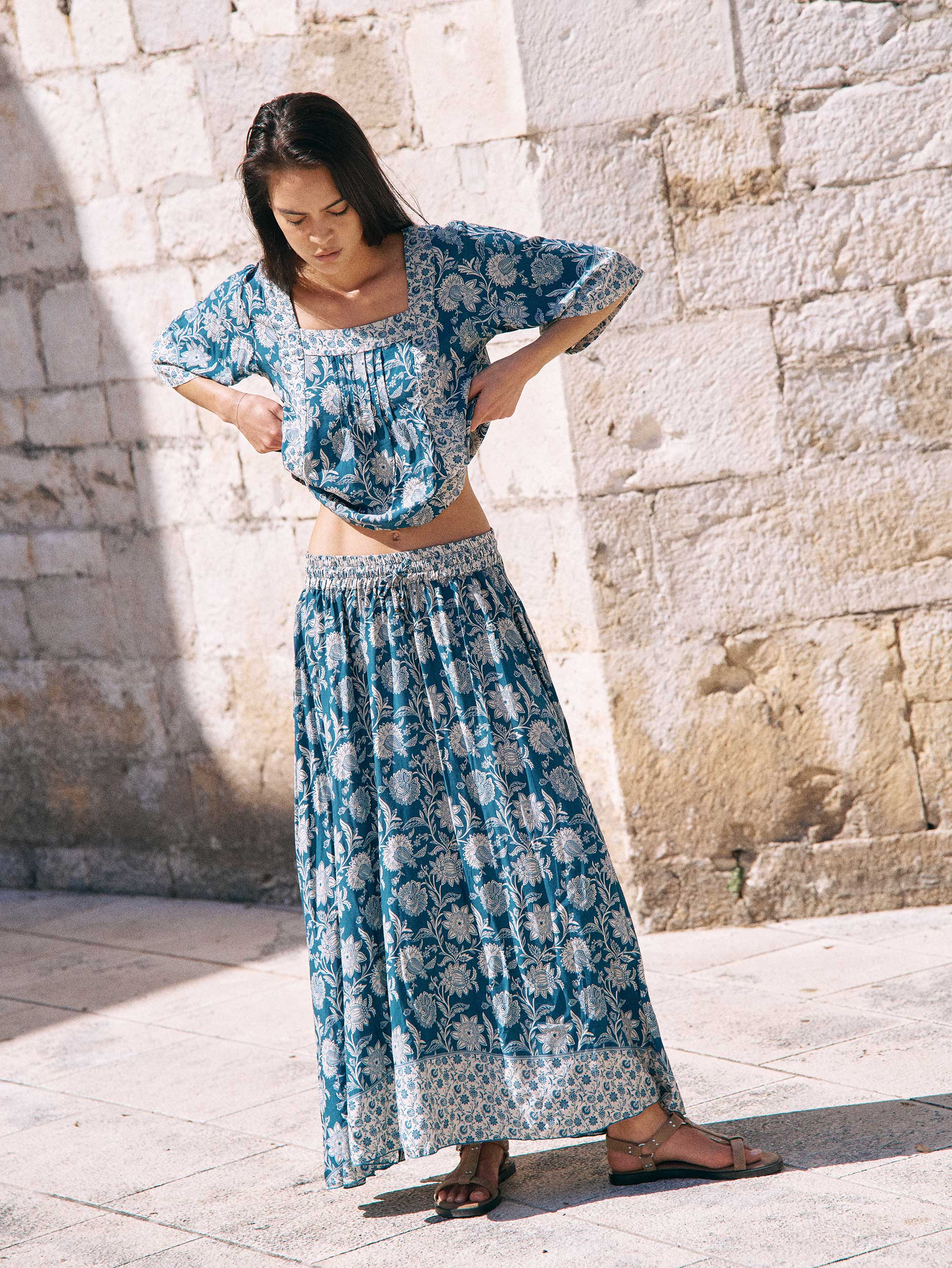 Circle Skirt | Vintage Teal - Saffron Road