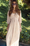 Tahlia Dress | Tan Mini Stripe