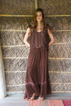 Chloe Skirt  | Cacao Crinkle With Lace