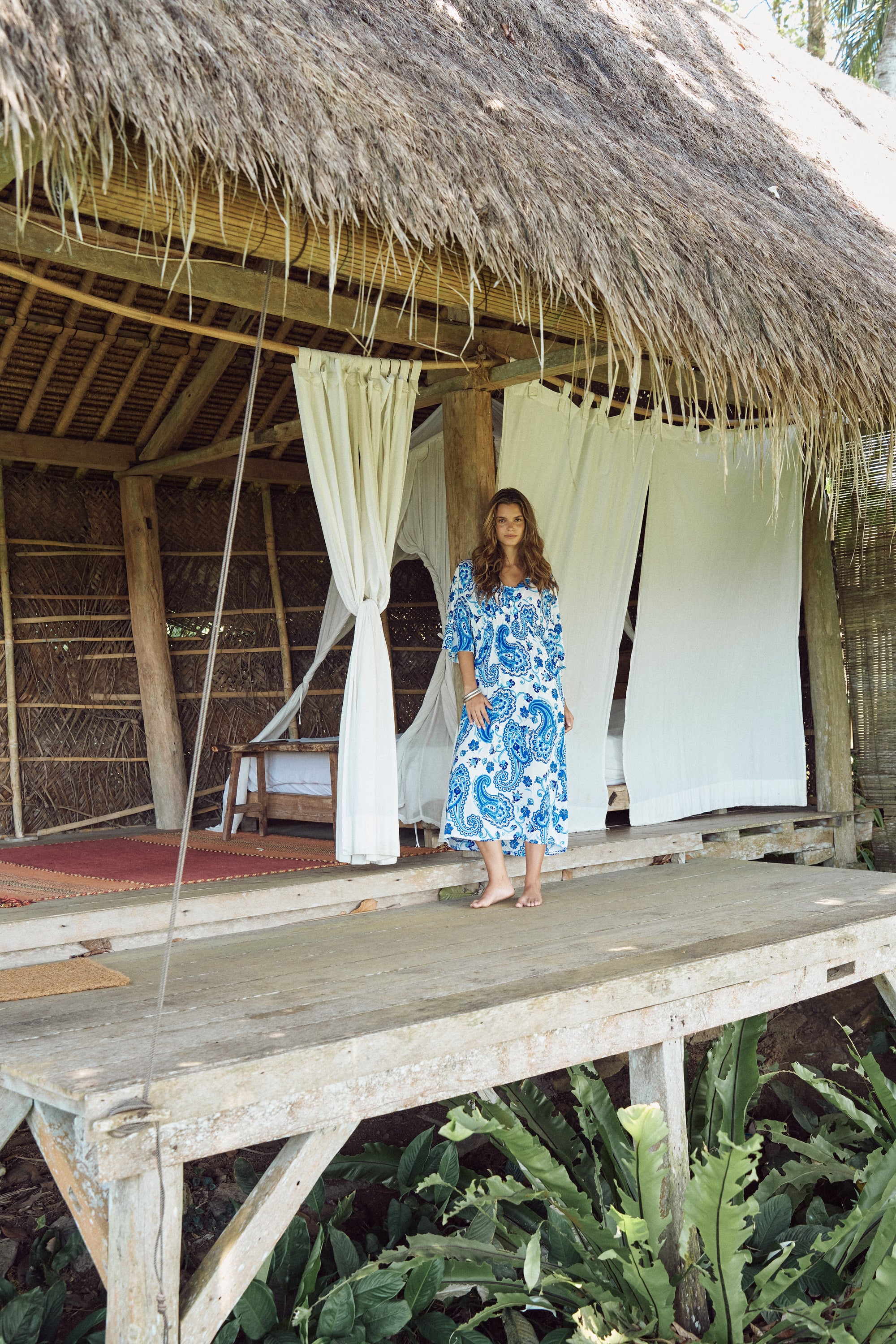 Tahlia Dress | Blue Paisley - Saffron Road