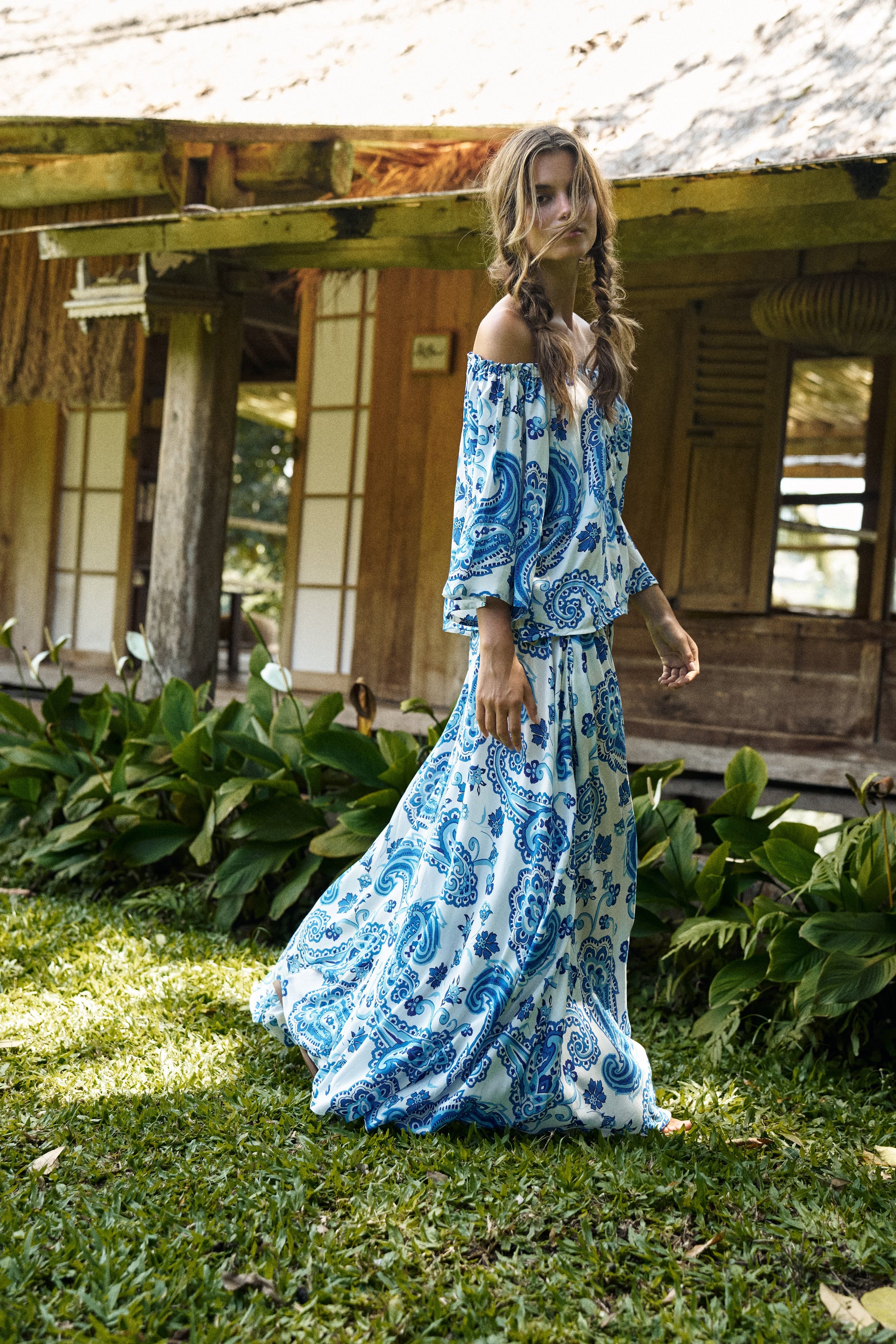 Festival Dreaming Top | Blue Paisley - Saffron Road