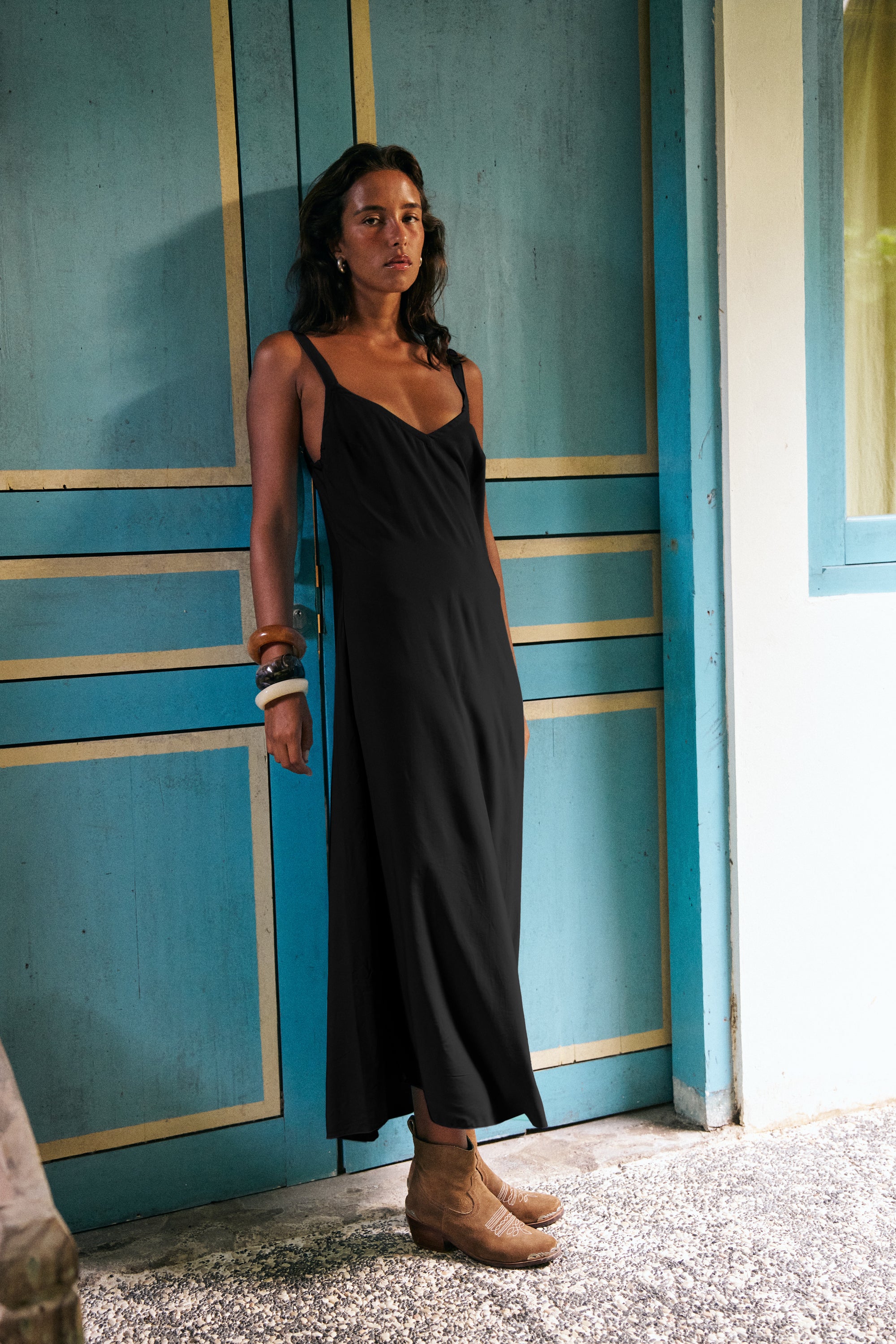 Slip Dress MAXI | Bias Cut | Black - Saffron Road