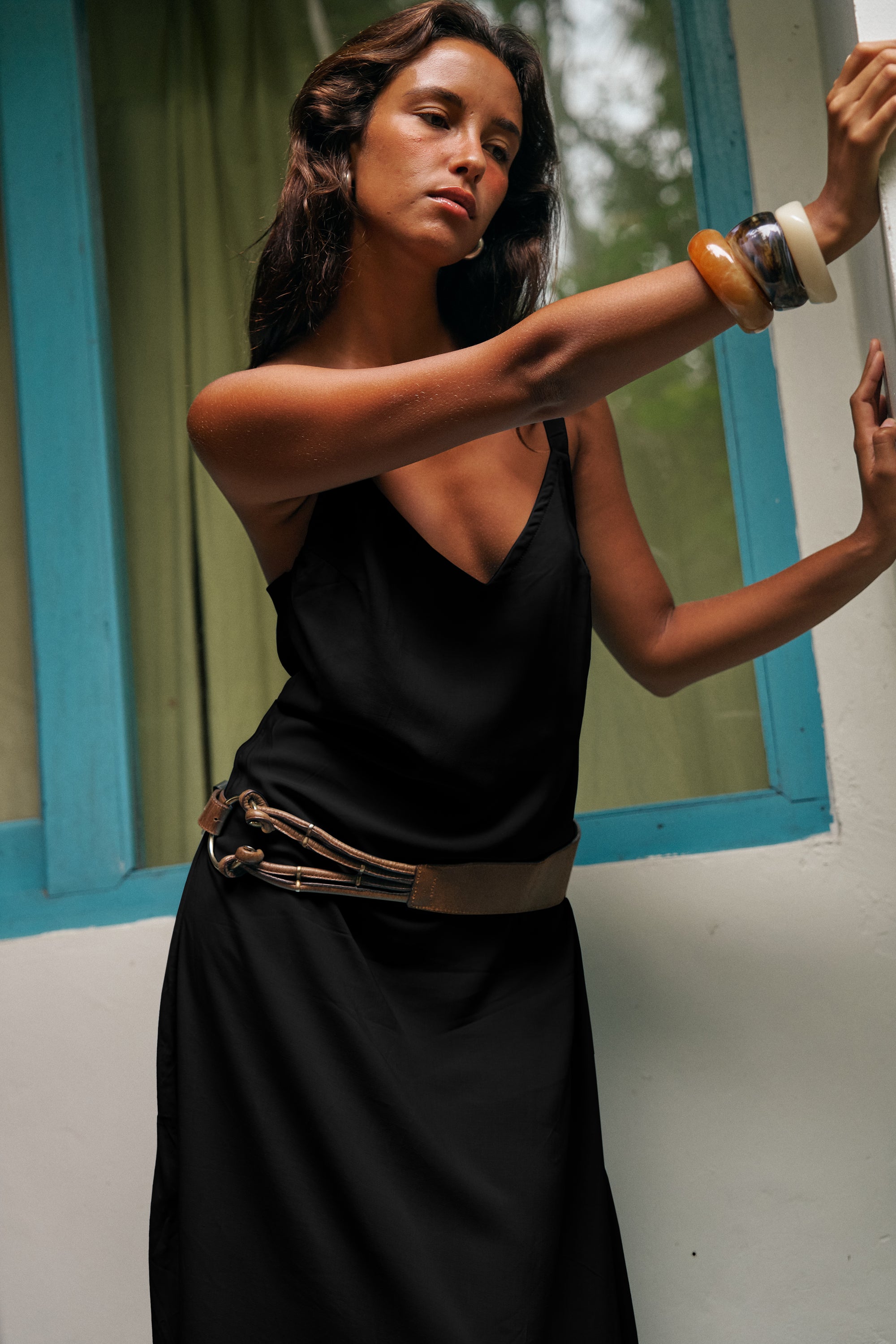 Slip Dress MAXI | Bias Cut | Black - Saffron Road
