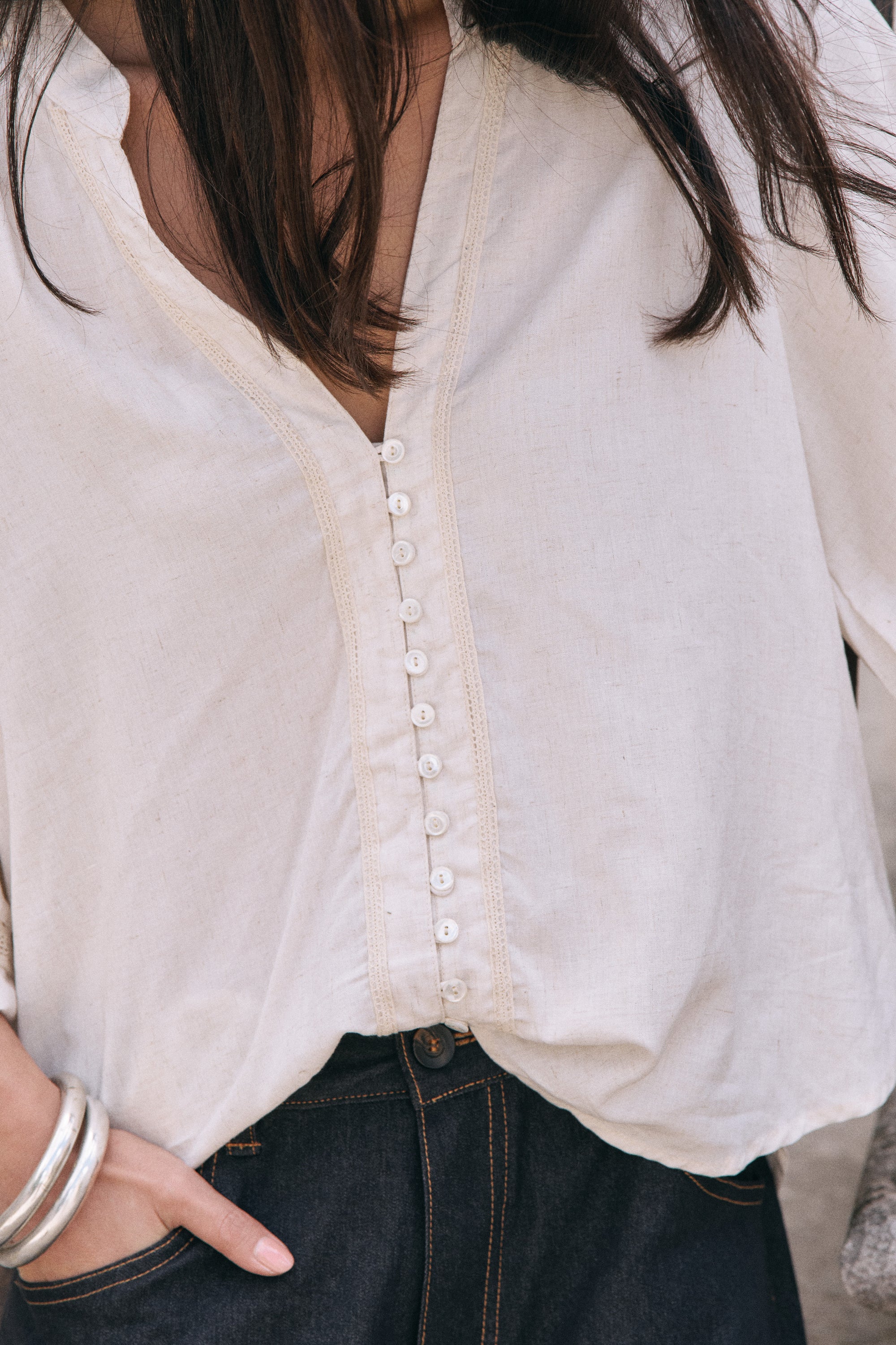 Amber Blouse | Natural - Saffron Road