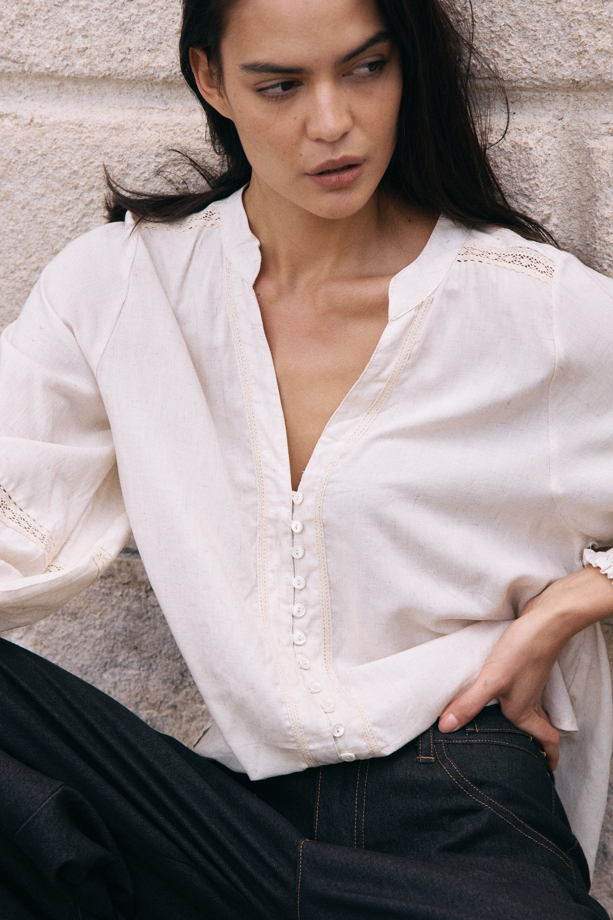 Amber Blouse | Natural - Saffron Road