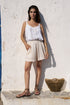 Island Shorts | Natural Linen Blend - Saffron Road