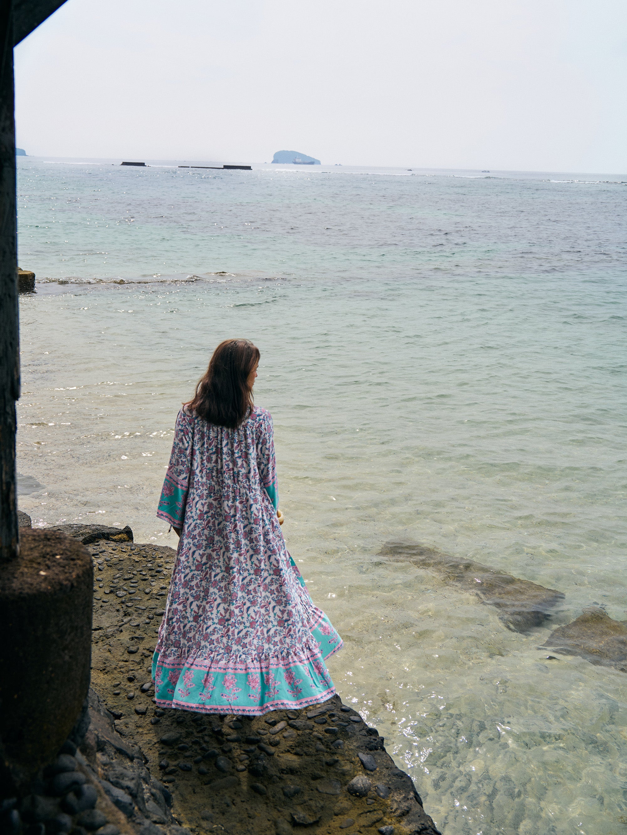 Duster Dress | Turquoise Bloom - Saffron Road